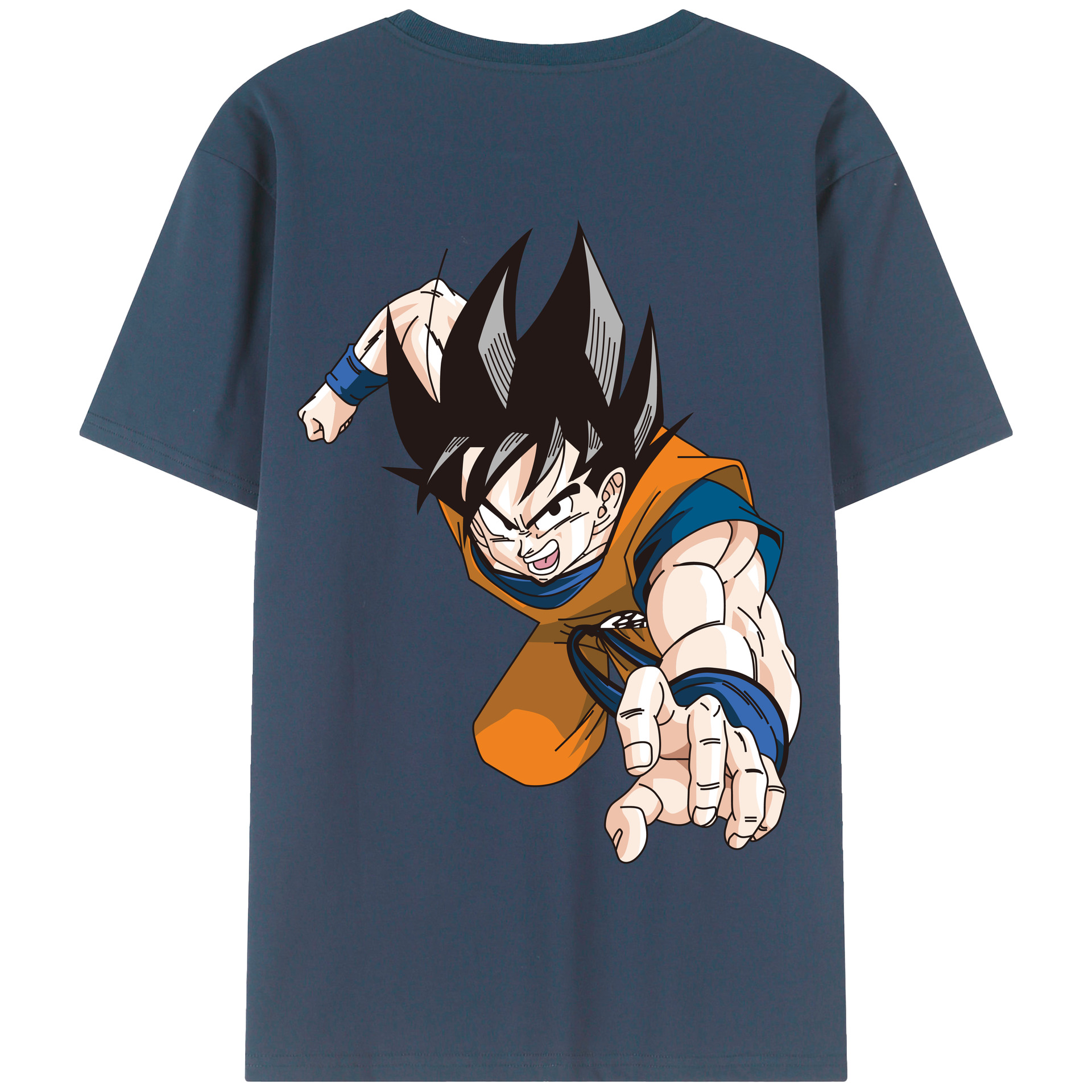 （画像用） ドラゴンボール 孫悟空（そん ごくう）Son Goku カカロット DRAGON BALL Kakarotto 綿100％半袖Tシャツ（背面プリント）