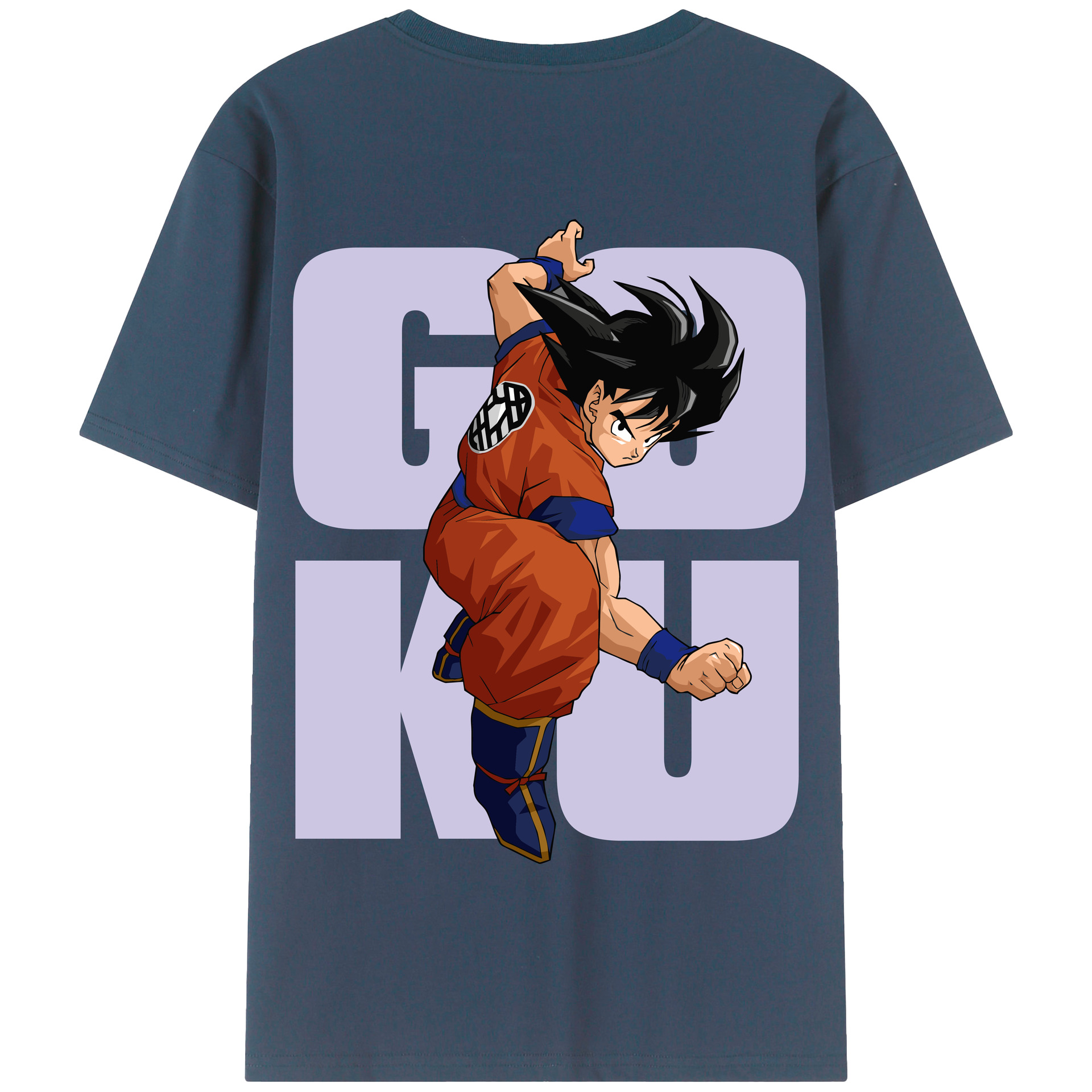 （画像用） ドラゴンボール 孫悟空（そん ごくう）Son Goku カカロット DRAGON BALL Kakarotto 綿100％半袖Tシャツ（背面プリント）