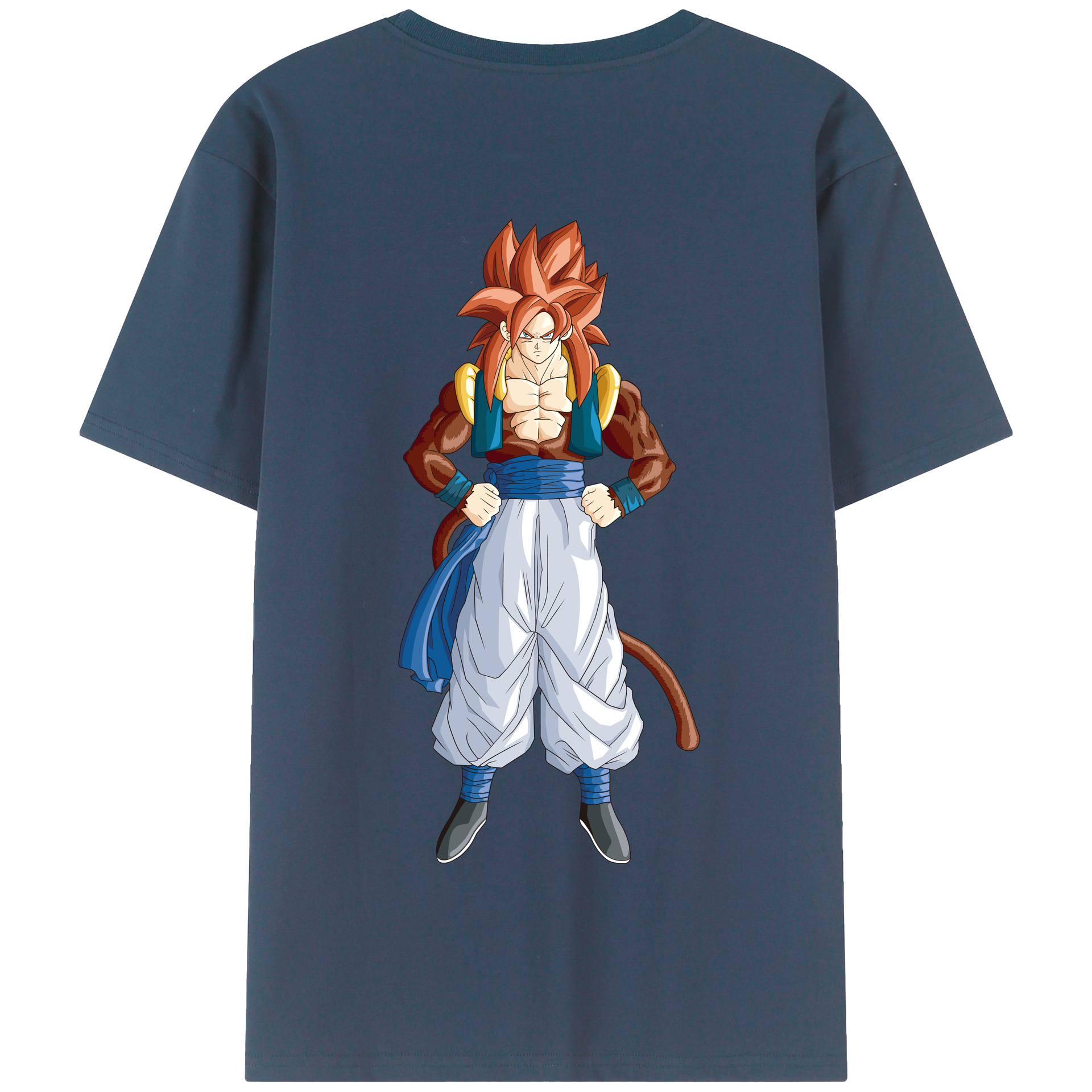 （画像用） ドラゴンボール 孫悟空（そん ごくう）Son Goku カカロット DRAGON BALL Kakarotto 綿100％半袖Tシャツ（背面プリント）