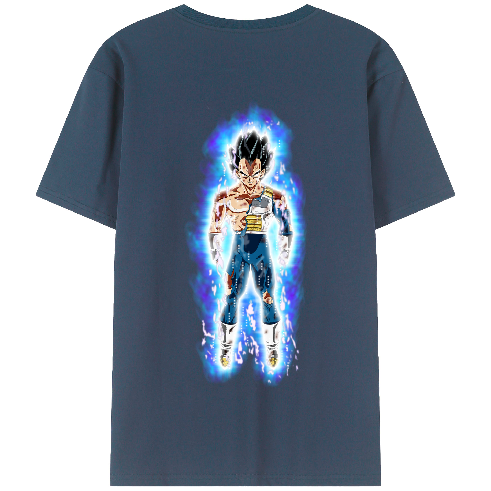 （画像用） ドラゴンボール ベジータ四世（Bejīta Yonsei）DRAGON BALL Vegeta IV 綿100％半袖Tシャツ（背面プリント）