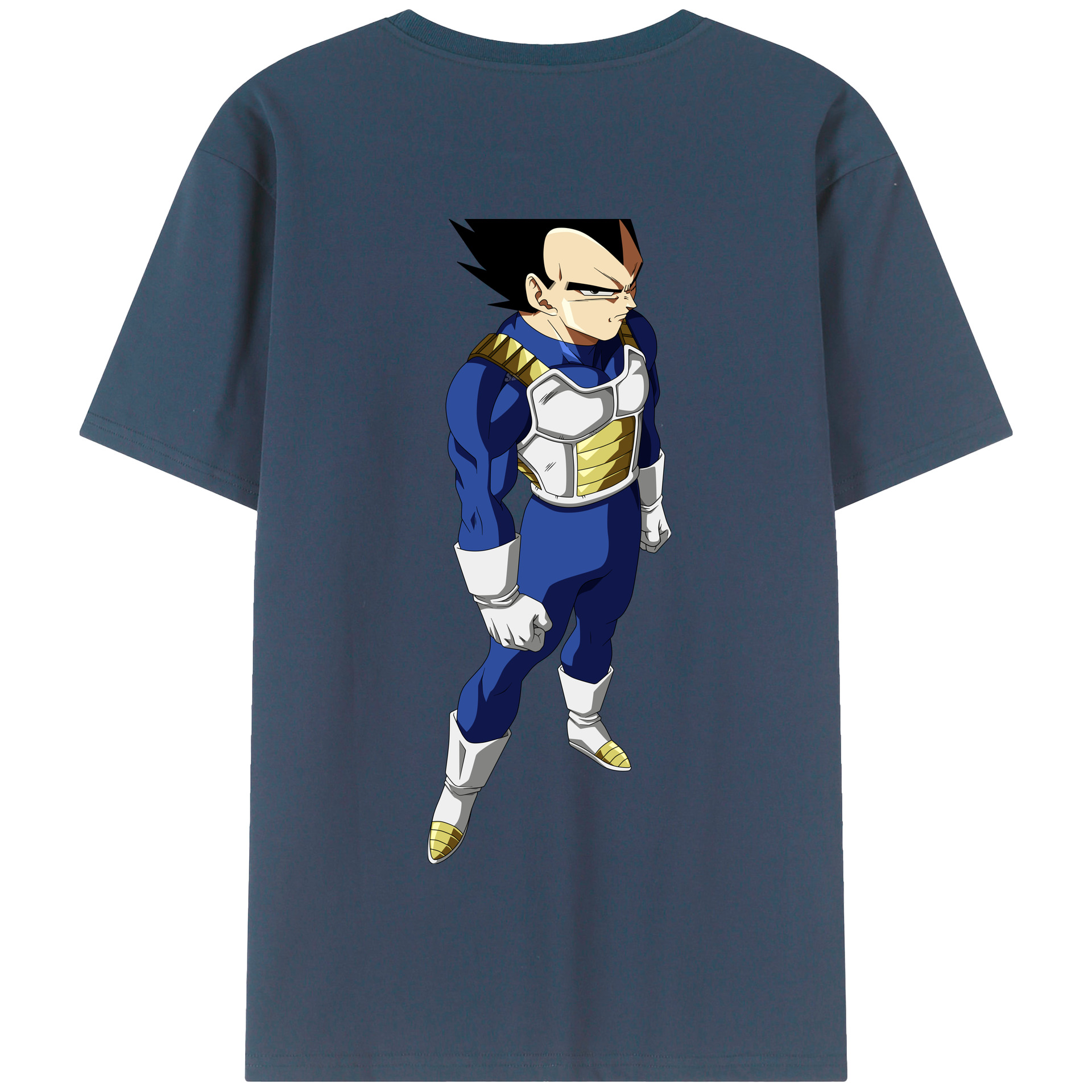 （画像用） ドラゴンボール ベジータ四世（Bejīta Yonsei）DRAGON BALL Vegeta IV 綿100％半袖Tシャツ（背面プリント）