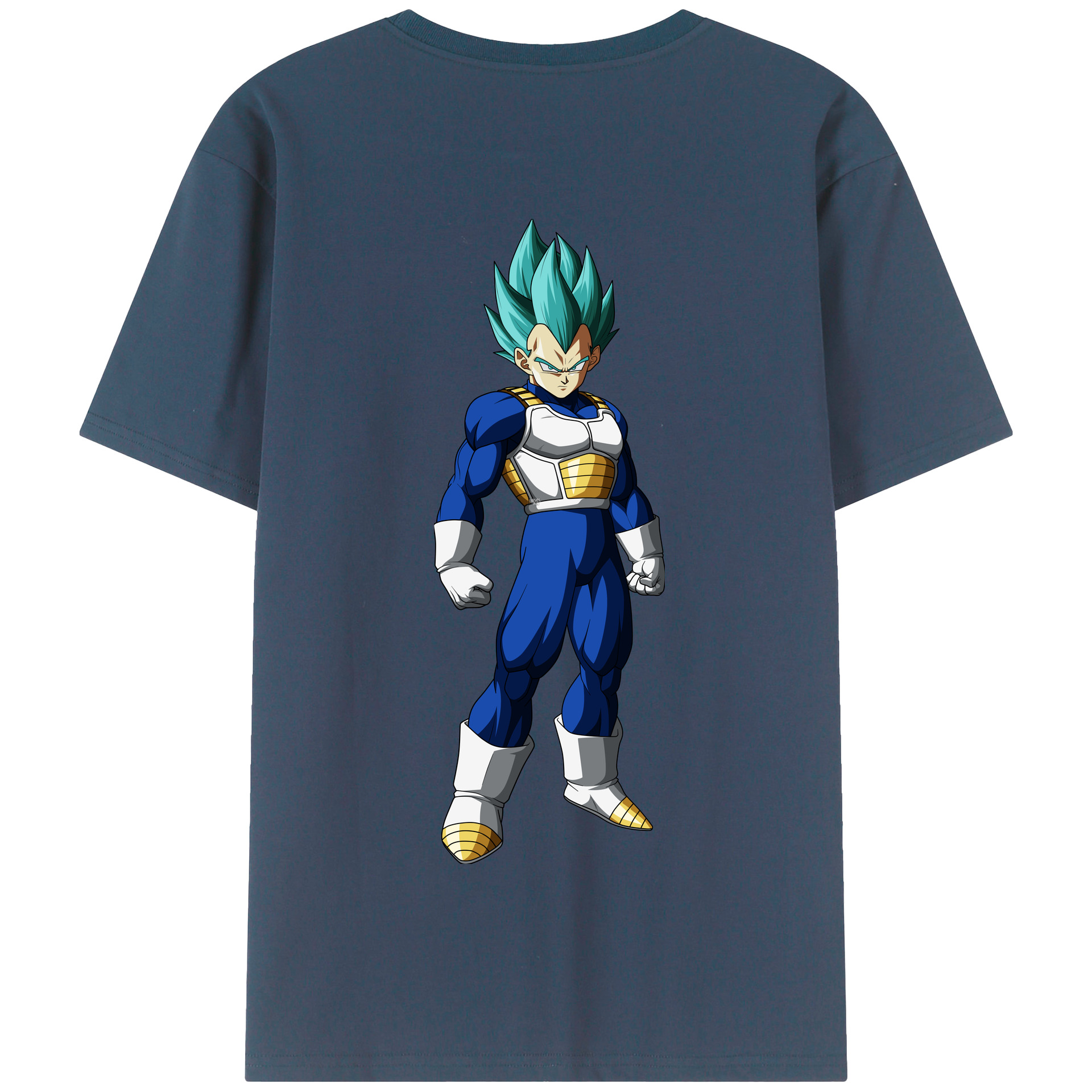 （画像用） ドラゴンボール ベジータ四世（Bejīta Yonsei）DRAGON BALL Vegeta IV 綿100％半袖Tシャツ（背面プリント）