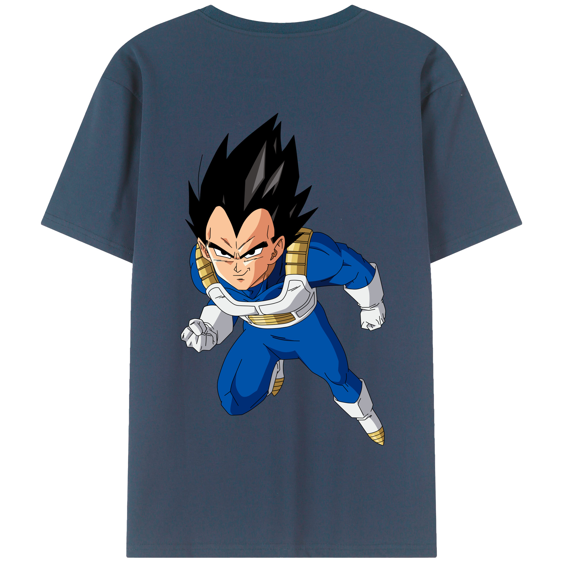 （画像用） ドラゴンボール ベジータ四世（Bejīta Yonsei）DRAGON BALL Vegeta IV 綿100％半袖Tシャツ（背面プリント）