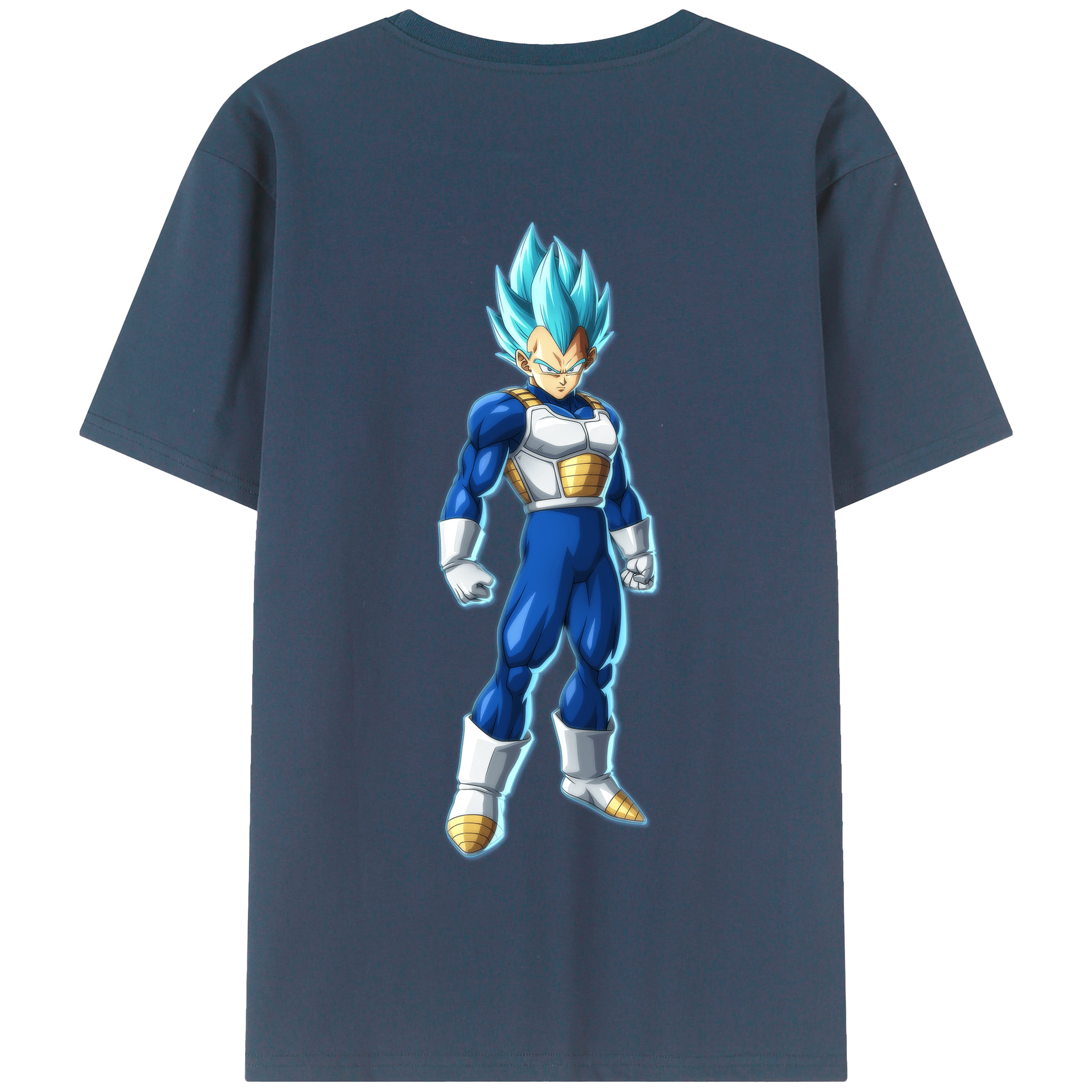 （画像用） ドラゴンボール ベジータ四世（Bejīta Yonsei）DRAGON BALL Vegeta IV 綿100％半袖Tシャツ（背面プリント）