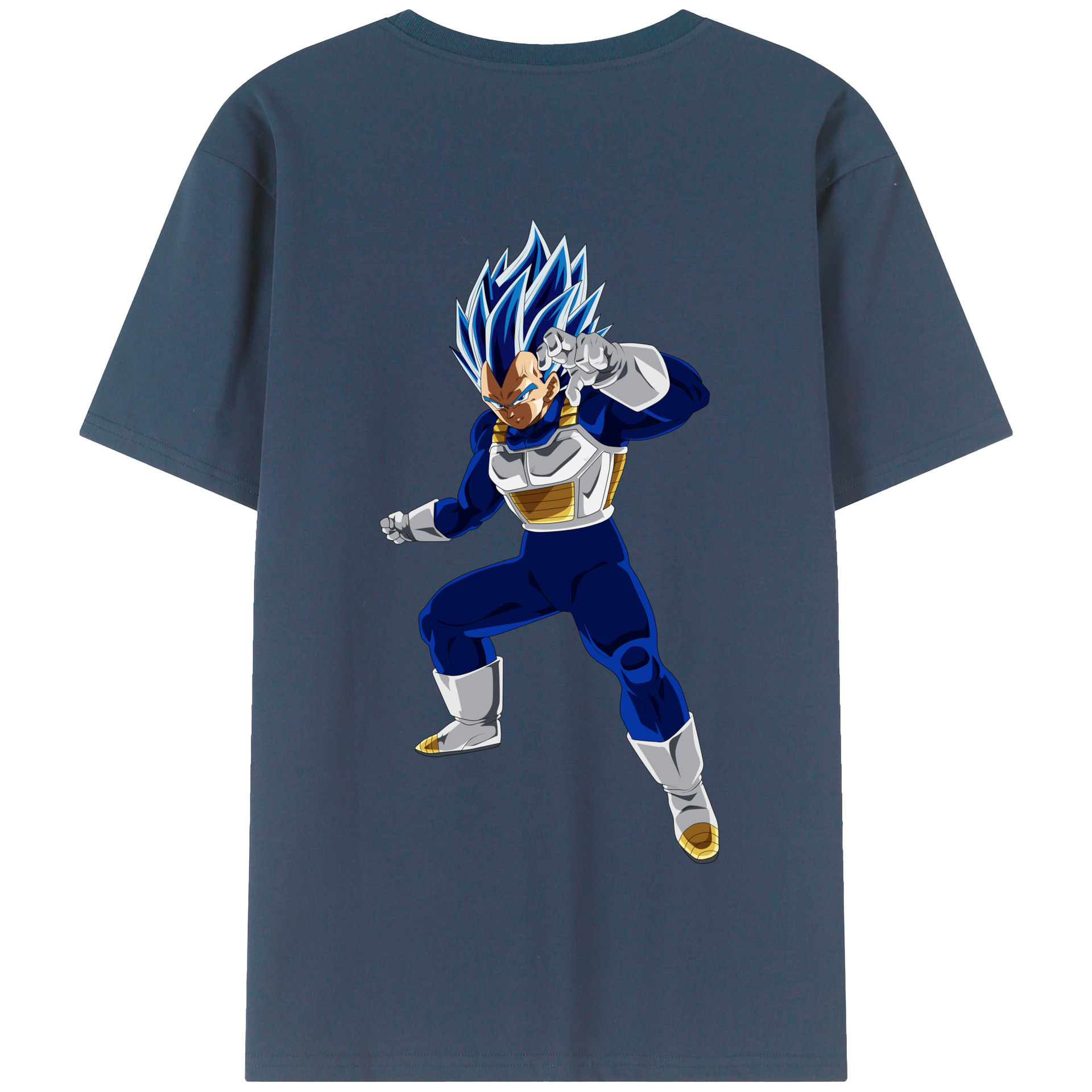 （画像用） ドラゴンボール ベジータ四世（Bejīta Yonsei）DRAGON BALL Vegeta IV 綿100％半袖Tシャツ（背面プリント）