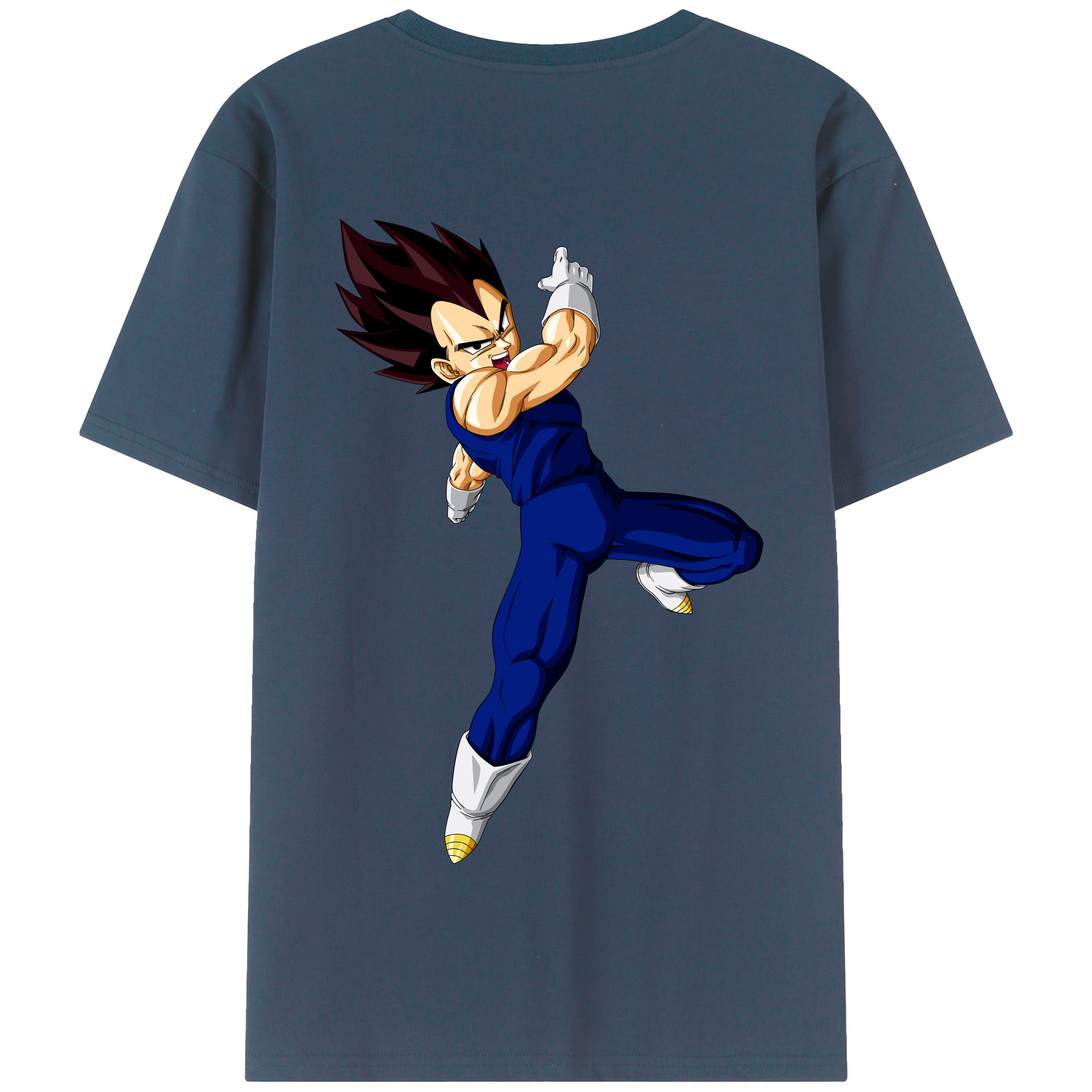 （画像用） ドラゴンボール ベジータ四世（Bejīta Yonsei）DRAGON BALL Vegeta IV 綿100％半袖Tシャツ（背面プリント）