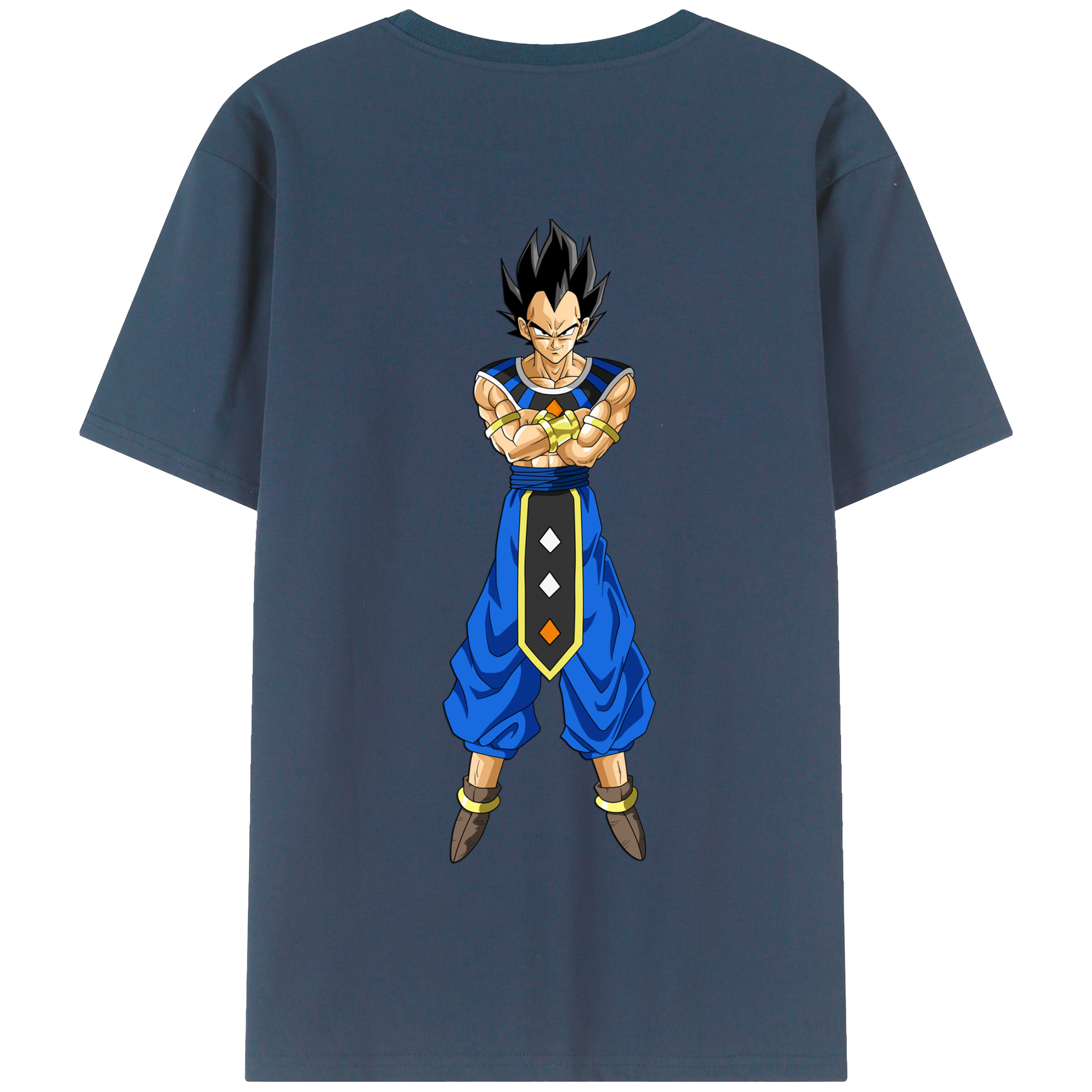 （画像用） ドラゴンボール ベジータ四世（Bejīta Yonsei）DRAGON BALL Vegeta IV 綿100％半袖Tシャツ（背面プリント）
