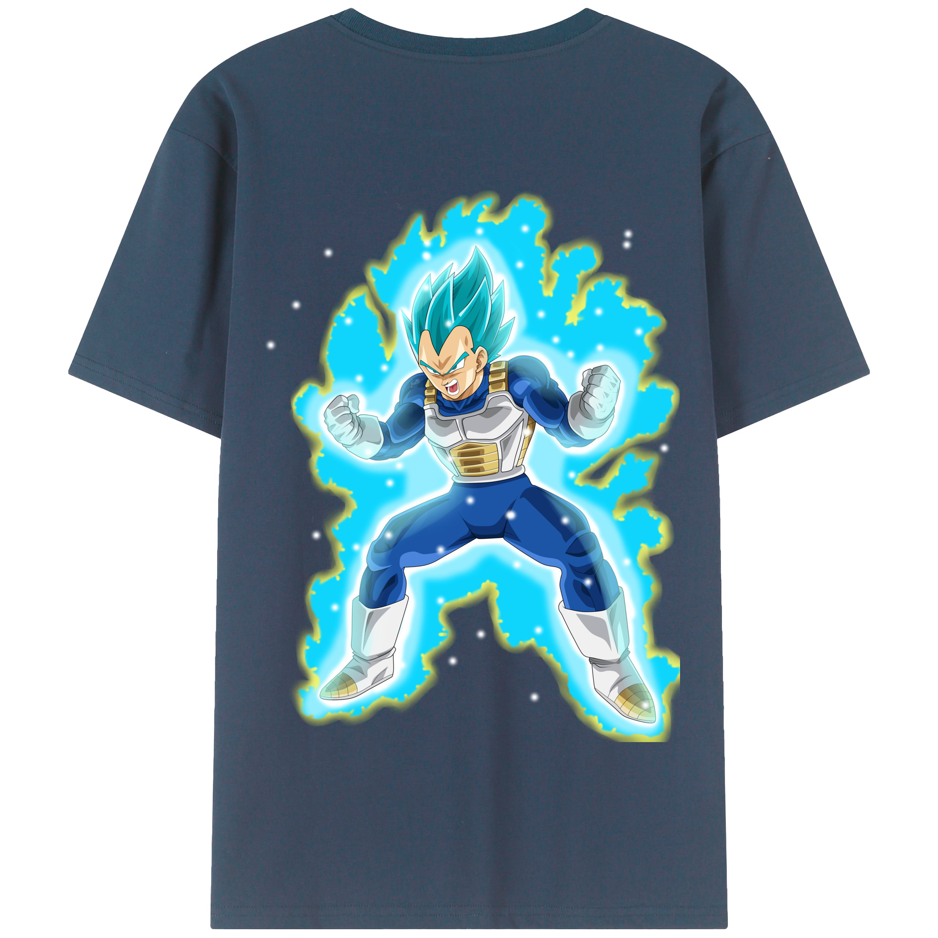 （画像用） ドラゴンボール ベジータ四世（Bejīta Yonsei）DRAGON BALL Vegeta IV 綿100％半袖Tシャツ（背面プリント）