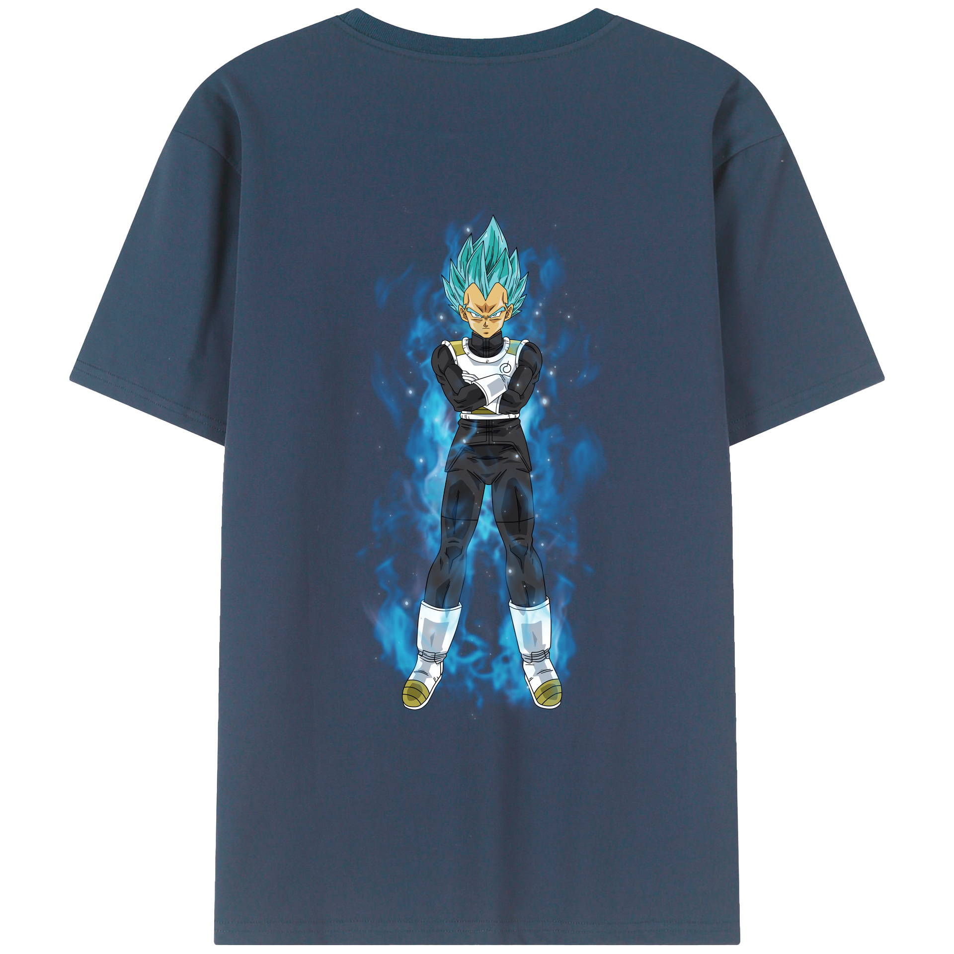（画像用） ドラゴンボール ベジータ四世（Bejīta Yonsei）DRAGON BALL Vegeta IV 綿100％半袖Tシャツ（背面プリント）
