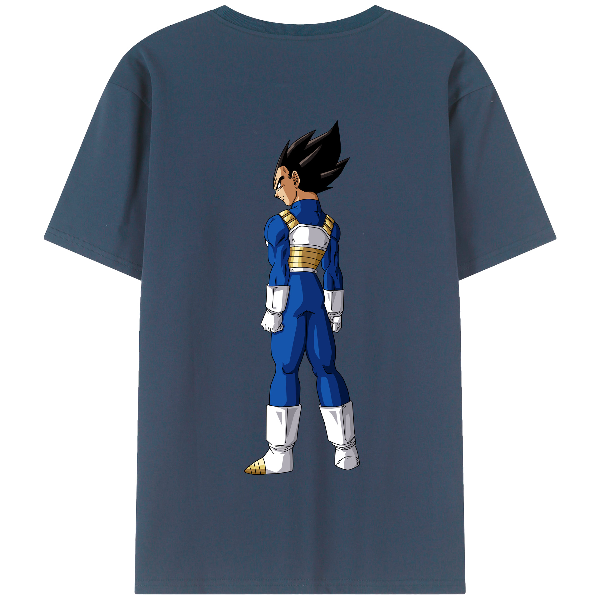 （画像用） ドラゴンボール ベジータ四世（Bejīta Yonsei）DRAGON BALL Vegeta IV 綿100％半袖Tシャツ（背面プリント）