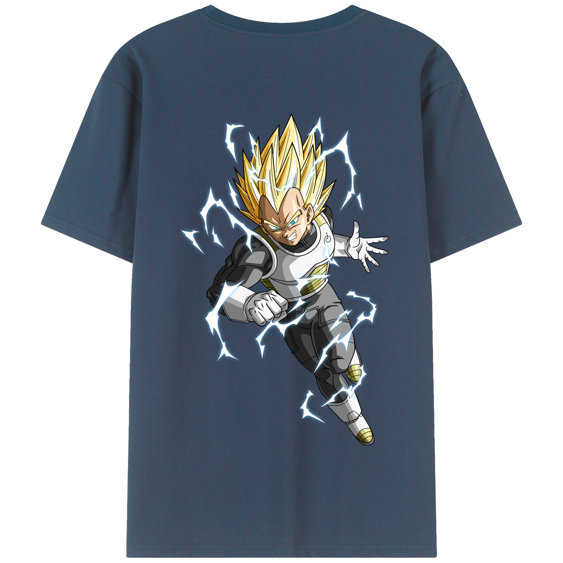 （画像用） ドラゴンボール ベジータ四世（Bejīta Yonsei）DRAGON BALL Vegeta IV 綿100％半袖Tシャツ（背面プリント）
