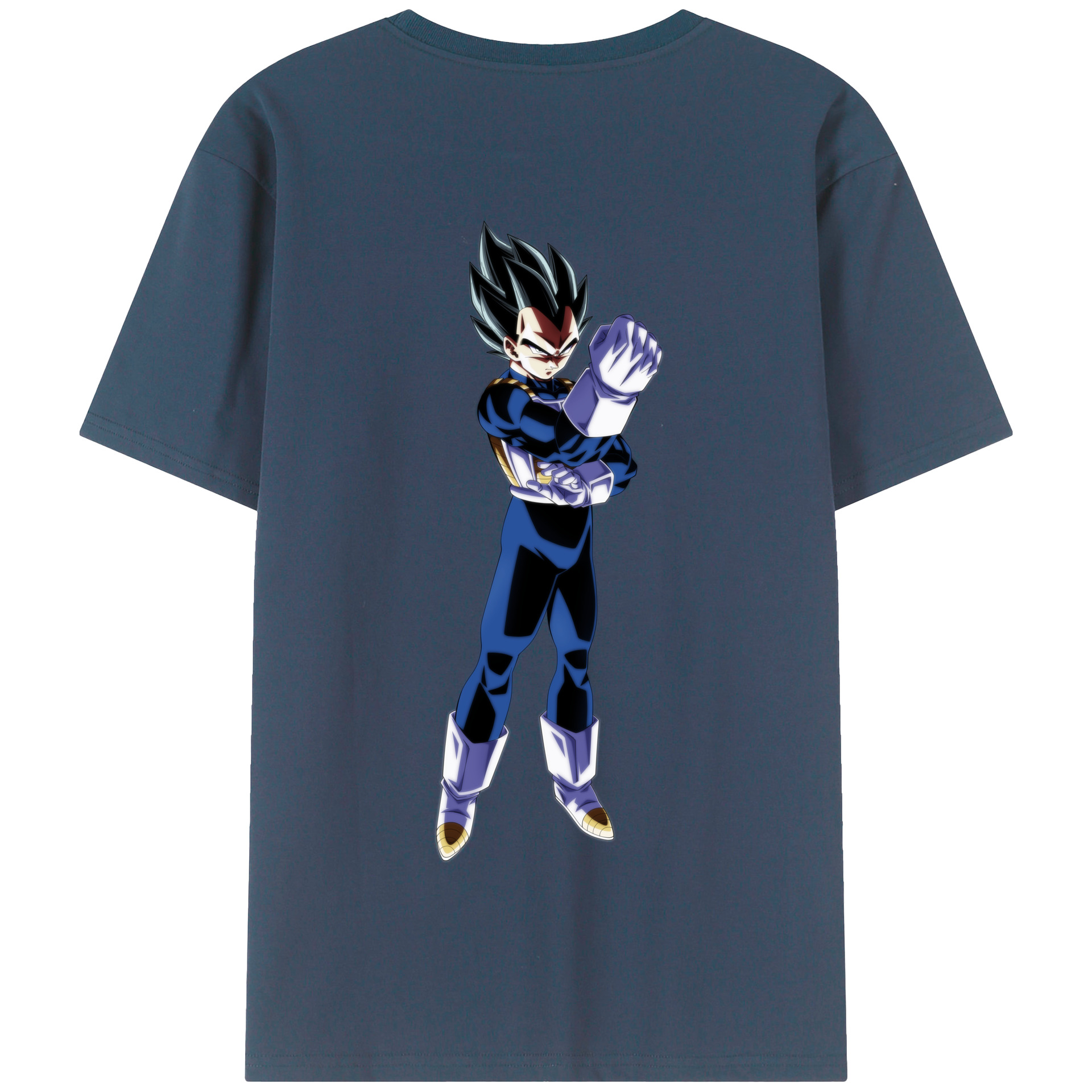 （画像用） ドラゴンボール ベジータ四世（Bejīta Yonsei）DRAGON BALL Vegeta IV 綿100％半袖Tシャツ（背面プリント）