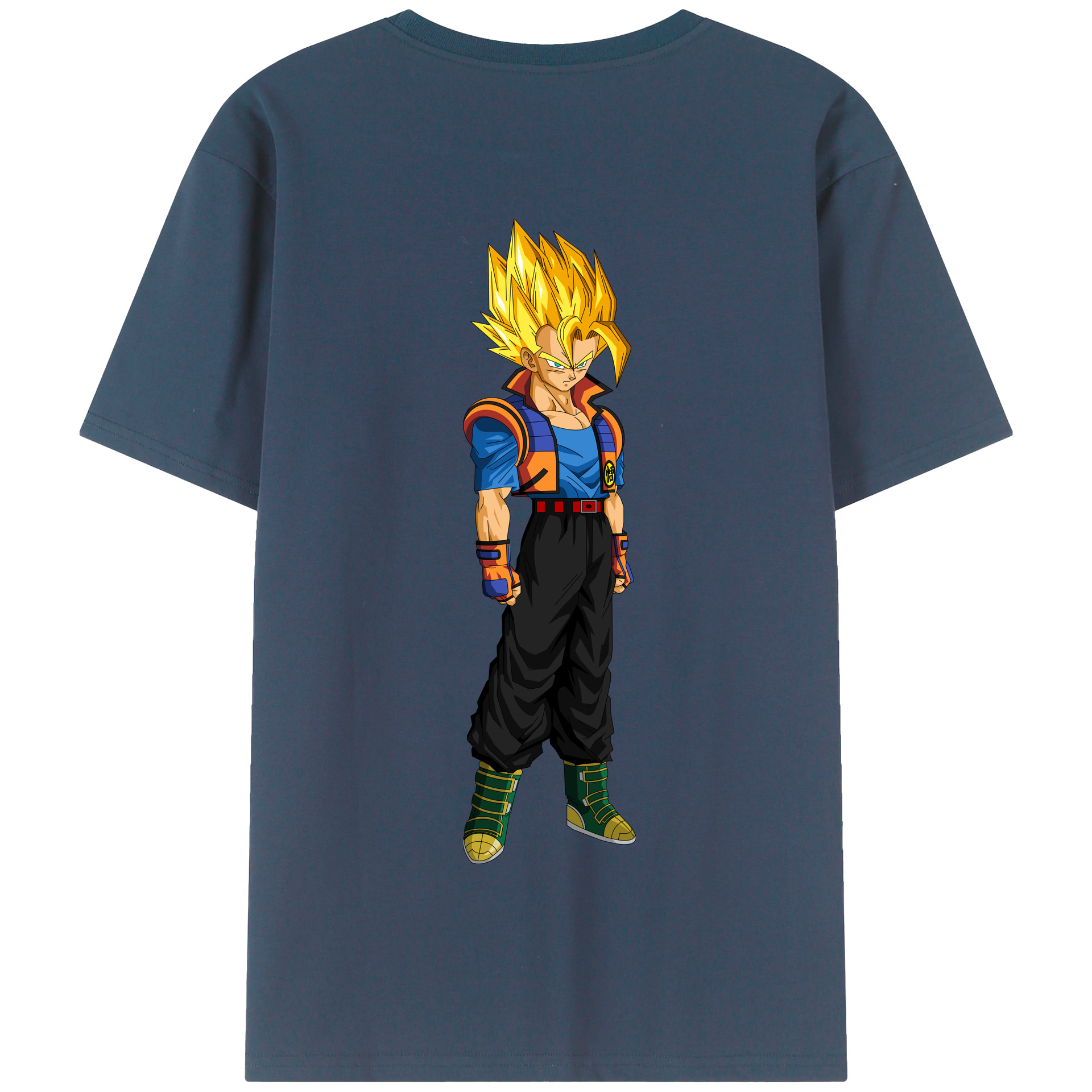 （画像用） ドラゴンボール ベジータ四世（Bejīta Yonsei）DRAGON BALL Vegeta IV 綿100％半袖Tシャツ（背面プリント）