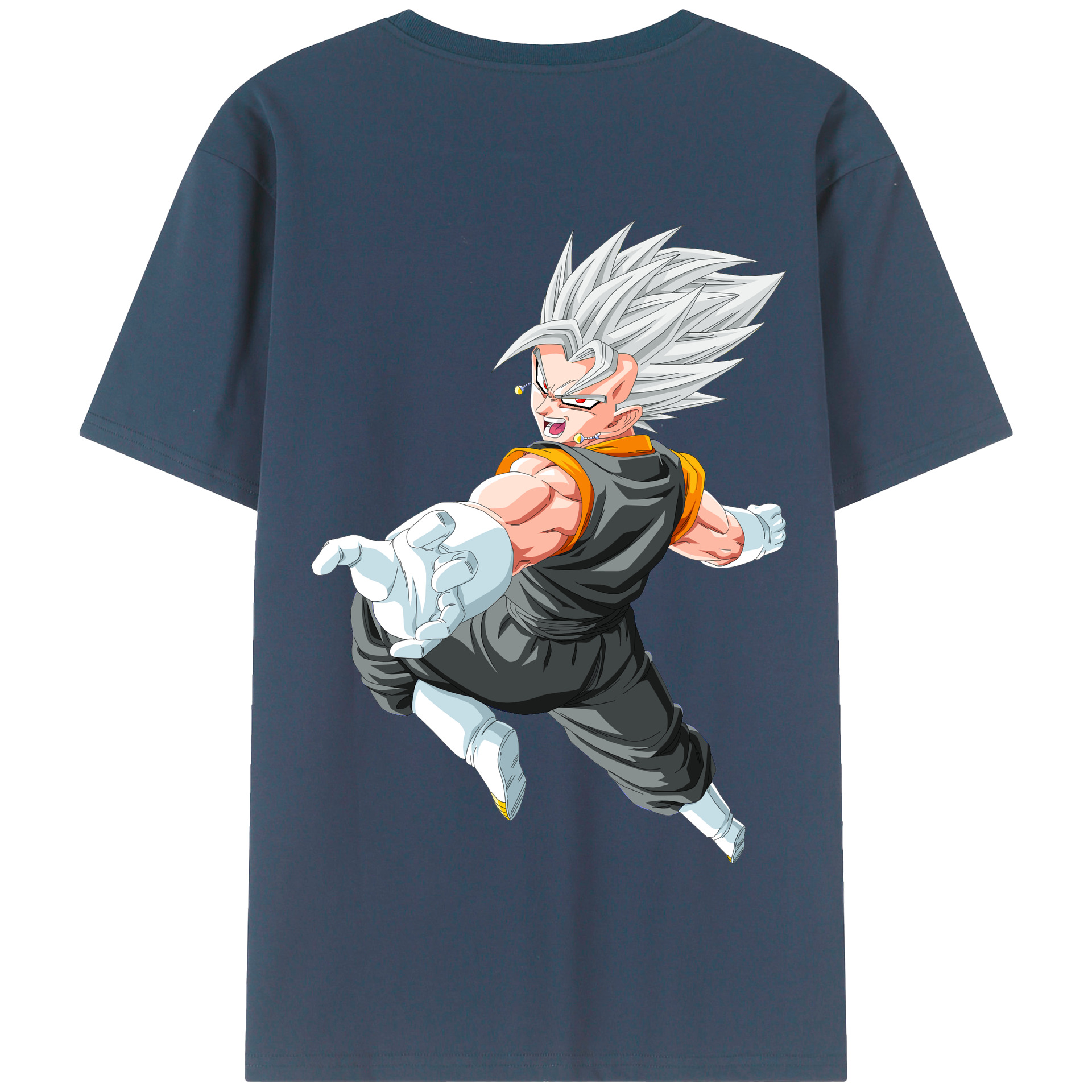 （画像用） ドラゴンボール ベジータ四世（Bejīta Yonsei）DRAGON BALL Vegeta IV 綿100％半袖Tシャツ（背面プリント）
