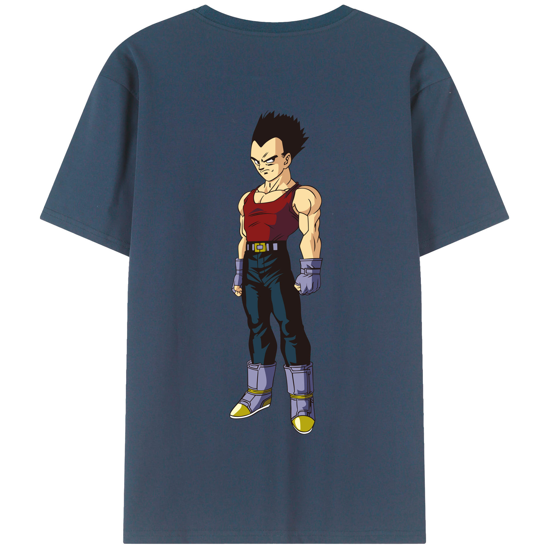 （画像用） ドラゴンボール ベジータ四世（Bejīta Yonsei）DRAGON BALL Vegeta IV 綿100％半袖Tシャツ（背面プリント）