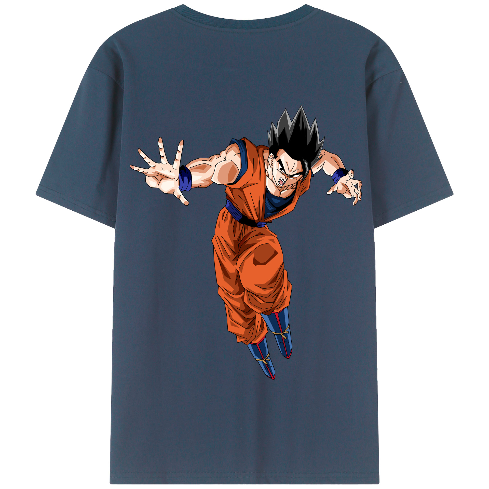 （画像用） ドラゴンボール 孫 悟飯（そんごはん）DRAGON BALL Son Gohan 綿100％半袖Tシャツ（背面プリント）