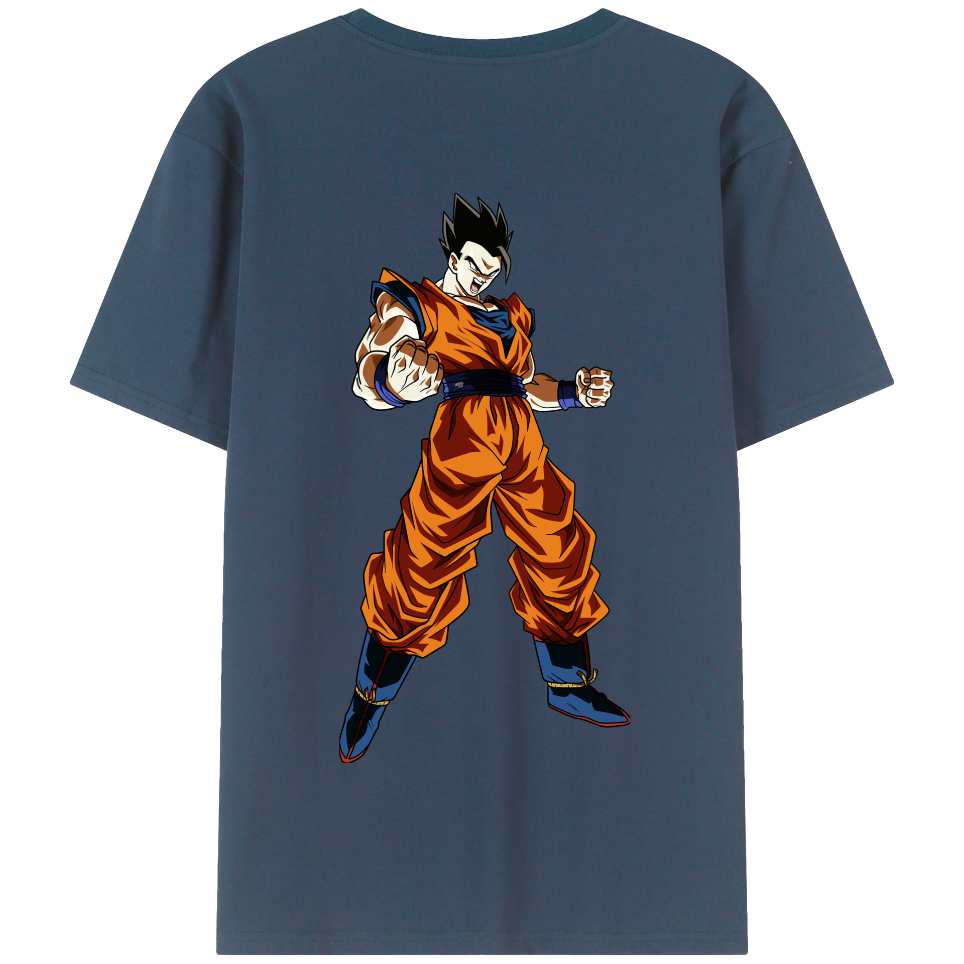 （画像用） ドラゴンボール 孫 悟飯（そんごはん）DRAGON BALL Son Gohan 綿100％半袖Tシャツ（背面プリント）