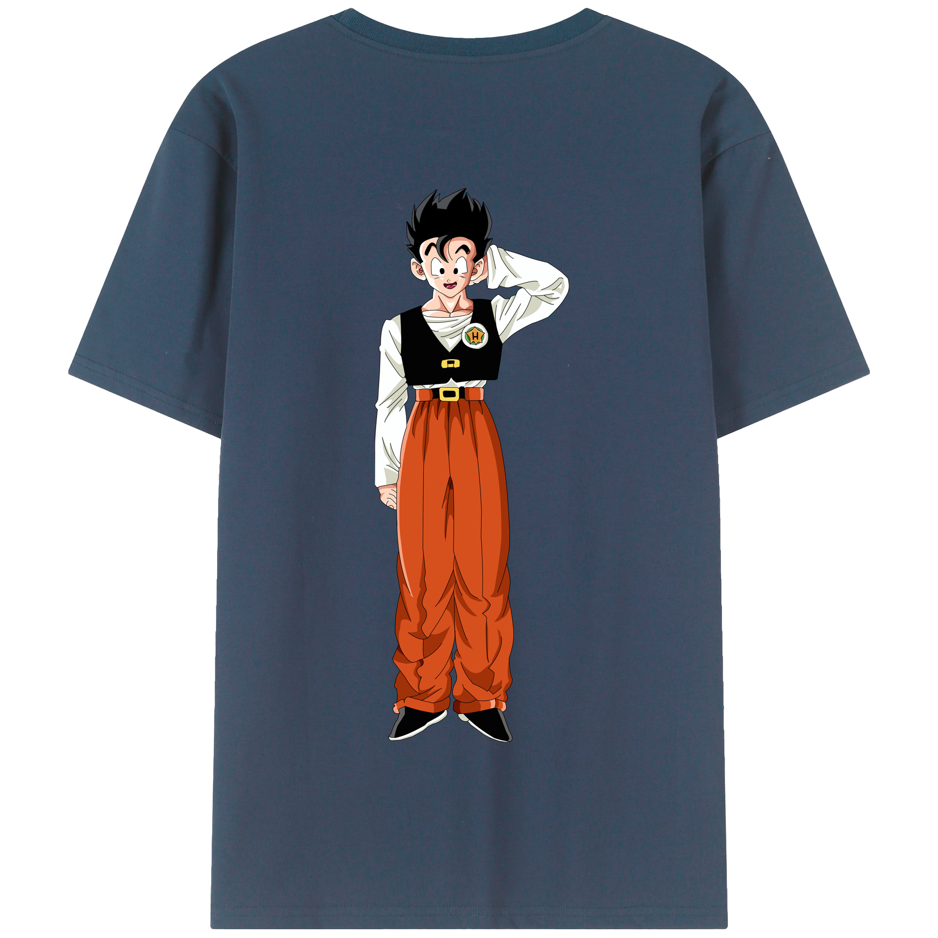 （画像用） ドラゴンボール 孫 悟飯（そんごはん）DRAGON BALL Son Gohan 綿100％半袖Tシャツ（背面プリント）
