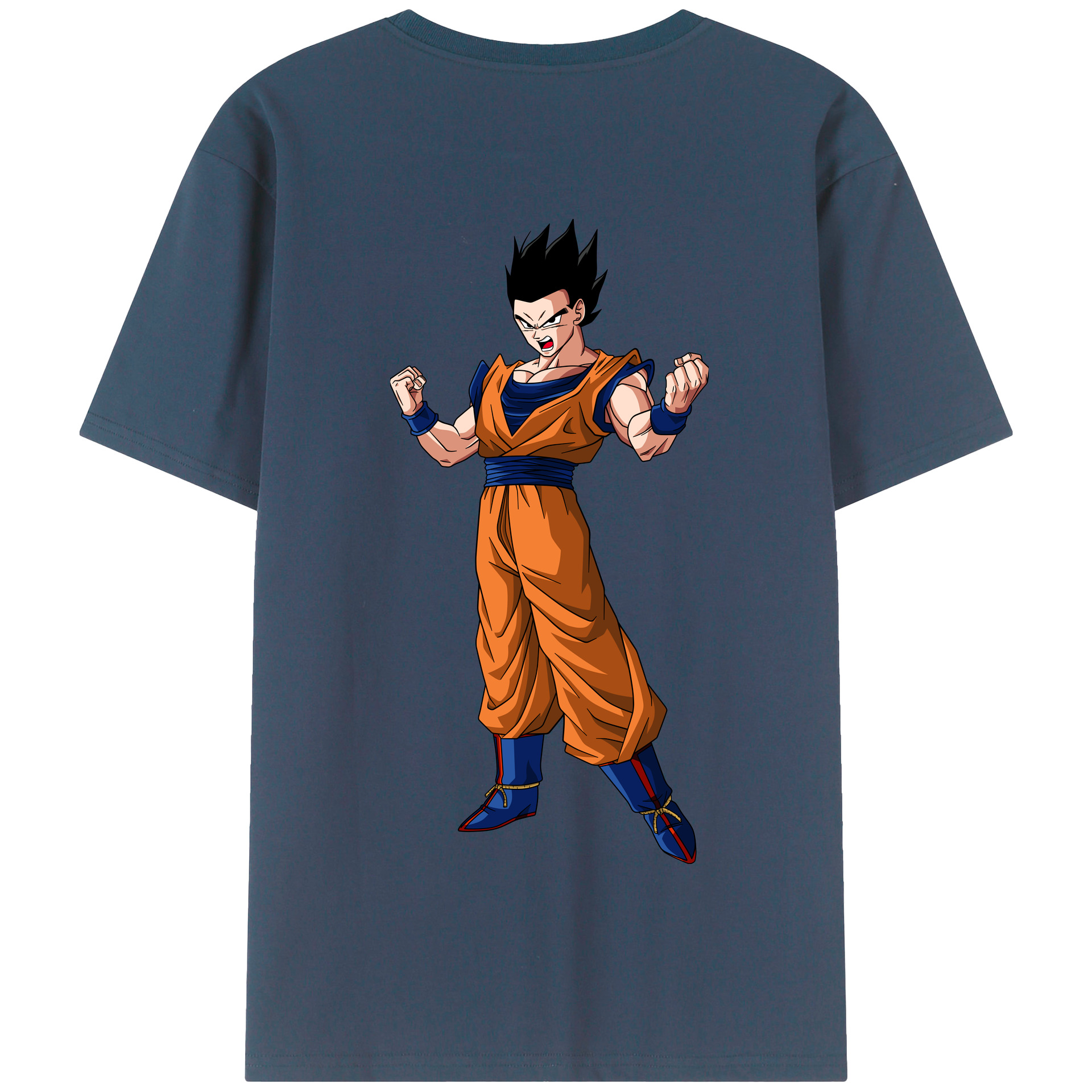 （画像用） ドラゴンボール 孫 悟飯（そんごはん）DRAGON BALL Son Gohan 綿100％半袖Tシャツ（背面プリント）