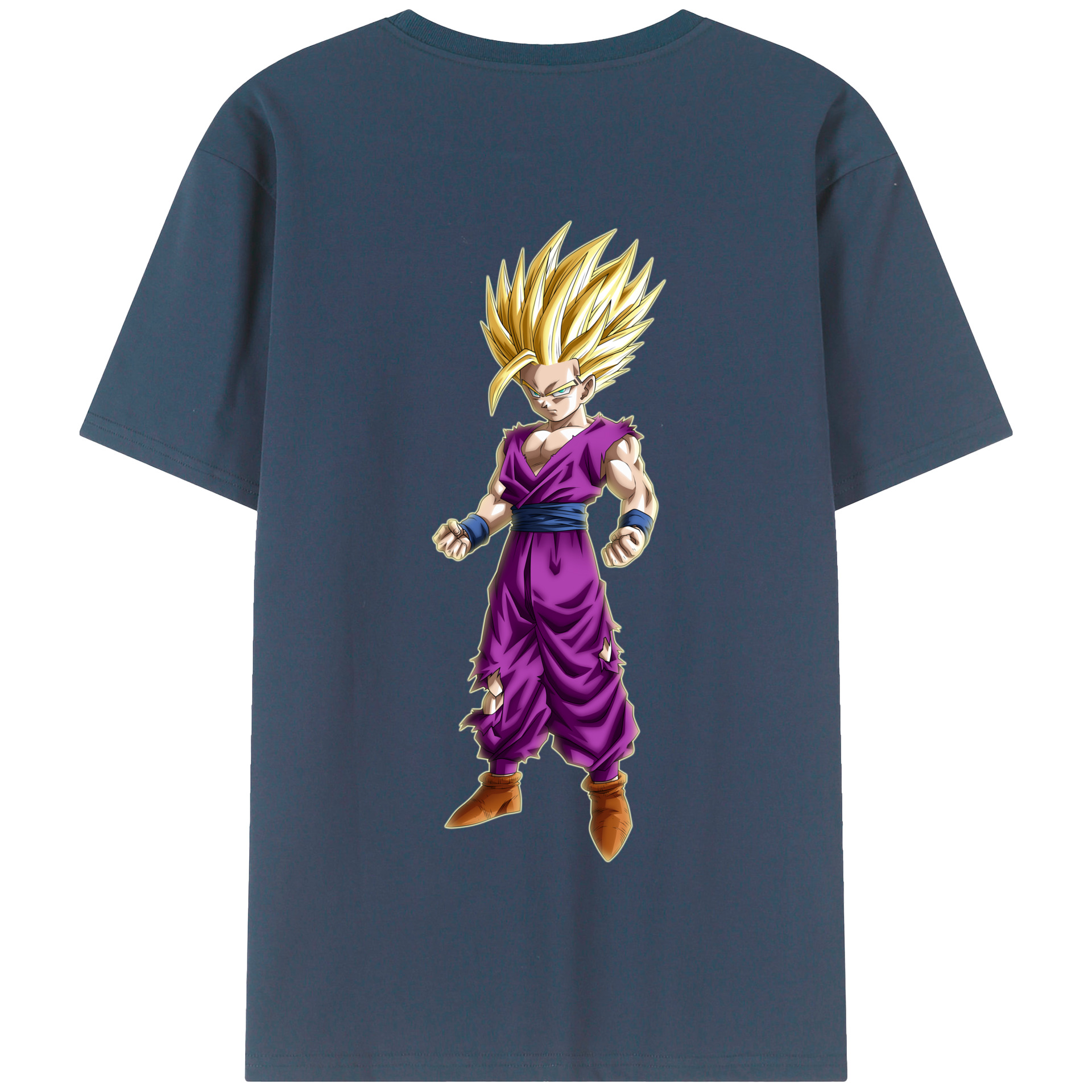 （画像用） ドラゴンボール 孫 悟飯（そんごはん）DRAGON BALL Son Gohan 綿100％半袖Tシャツ（背面プリント）