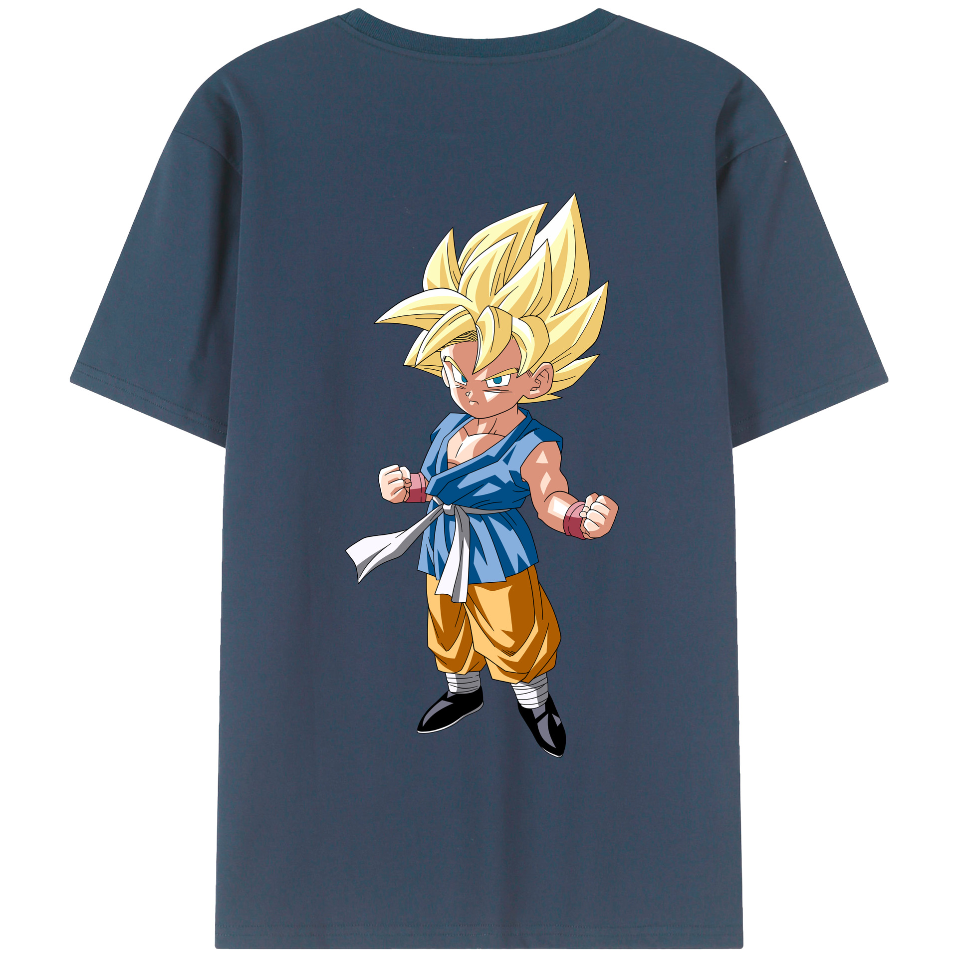 （画像用） ドラゴンボール 孫 悟飯（そんごはん）DRAGON BALL Son Gohan 綿100％半袖Tシャツ（背面プリント）