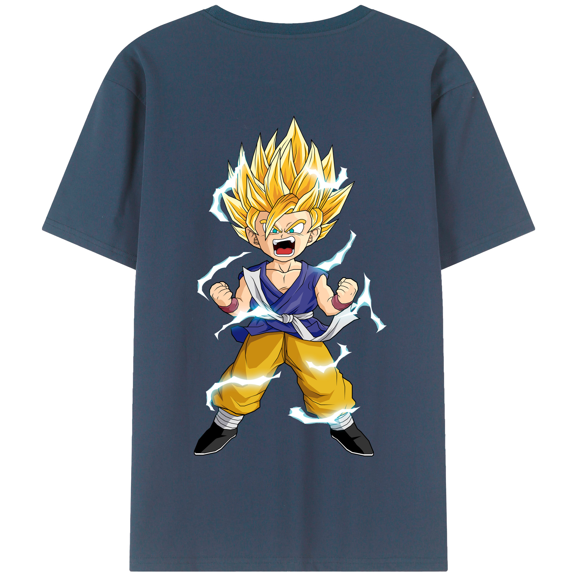 （画像用） ドラゴンボール 孫 悟飯（そんごはん）DRAGON BALL Son Gohan 綿100％半袖Tシャツ（背面プリント）