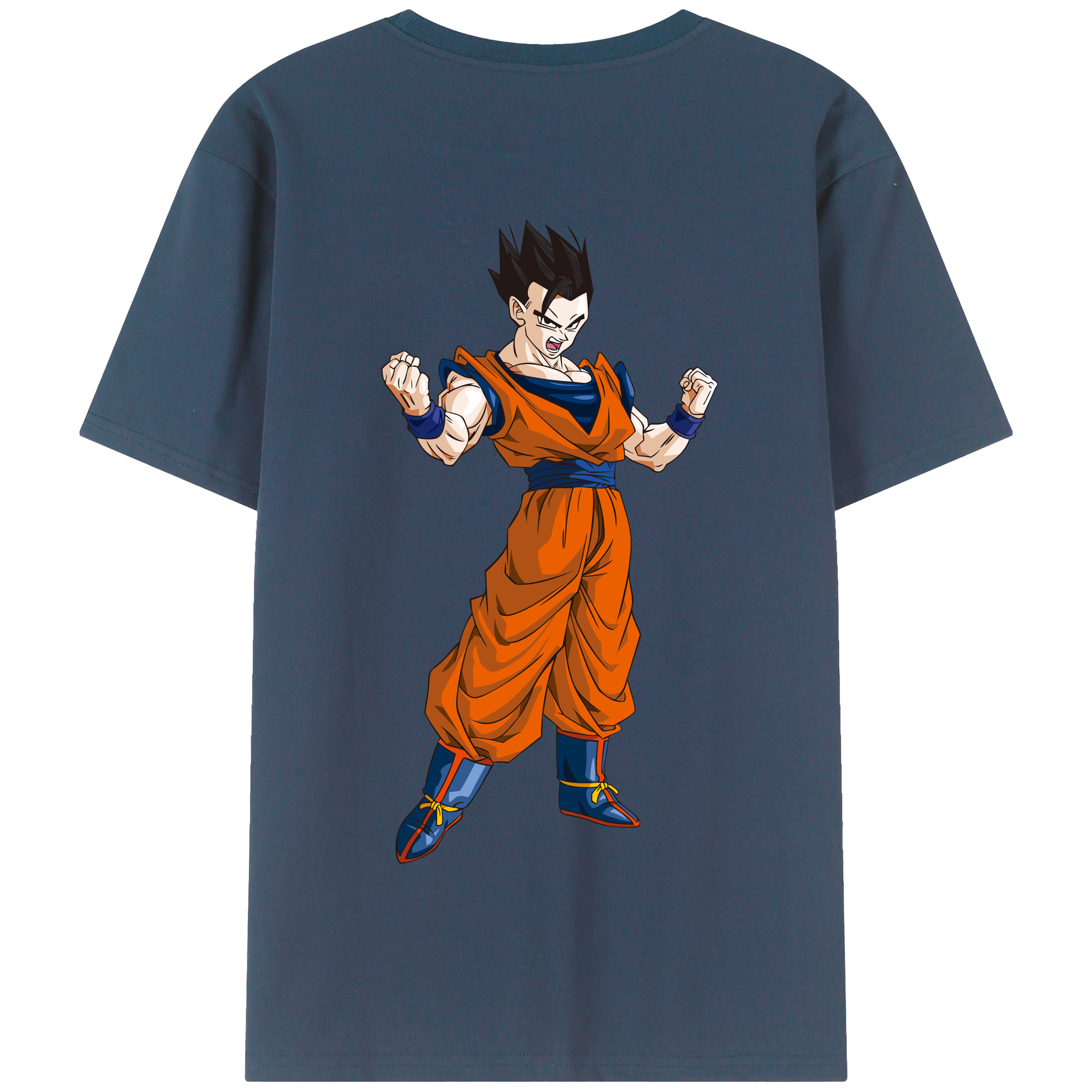 （画像用） ドラゴンボール 孫 悟飯（そんごはん）DRAGON BALL Son Gohan 綿100％半袖Tシャツ（背面プリント）