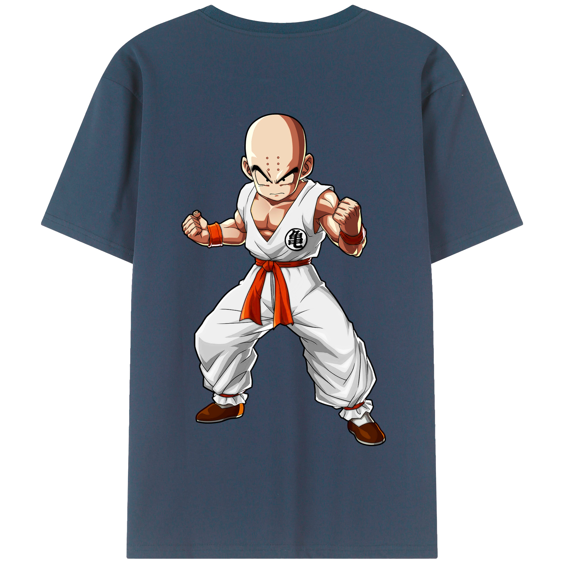 （画像用） ドラゴンボール クリリン DRAGON BALL krillin 綿100％半袖Tシャツ（背面プリント）