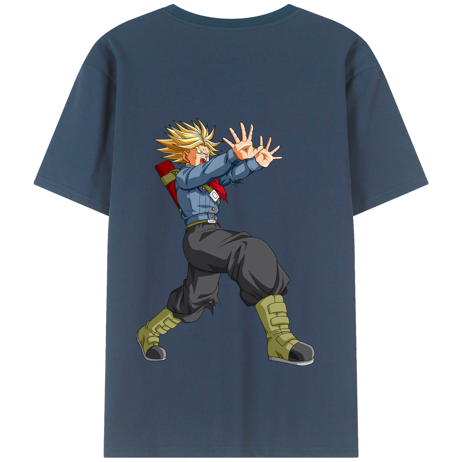 （画像用） ドラゴンボール トランクス（Torankusu）DRAGON BALL Trunks 綿100％半袖Tシャツ（背面プリント）