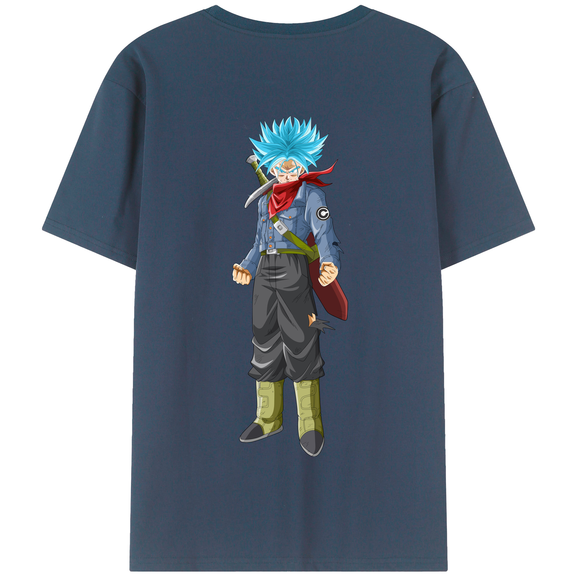 （画像用） ドラゴンボール トランクス（Torankusu）DRAGON BALL Trunks 綿100％半袖Tシャツ（背面プリント）