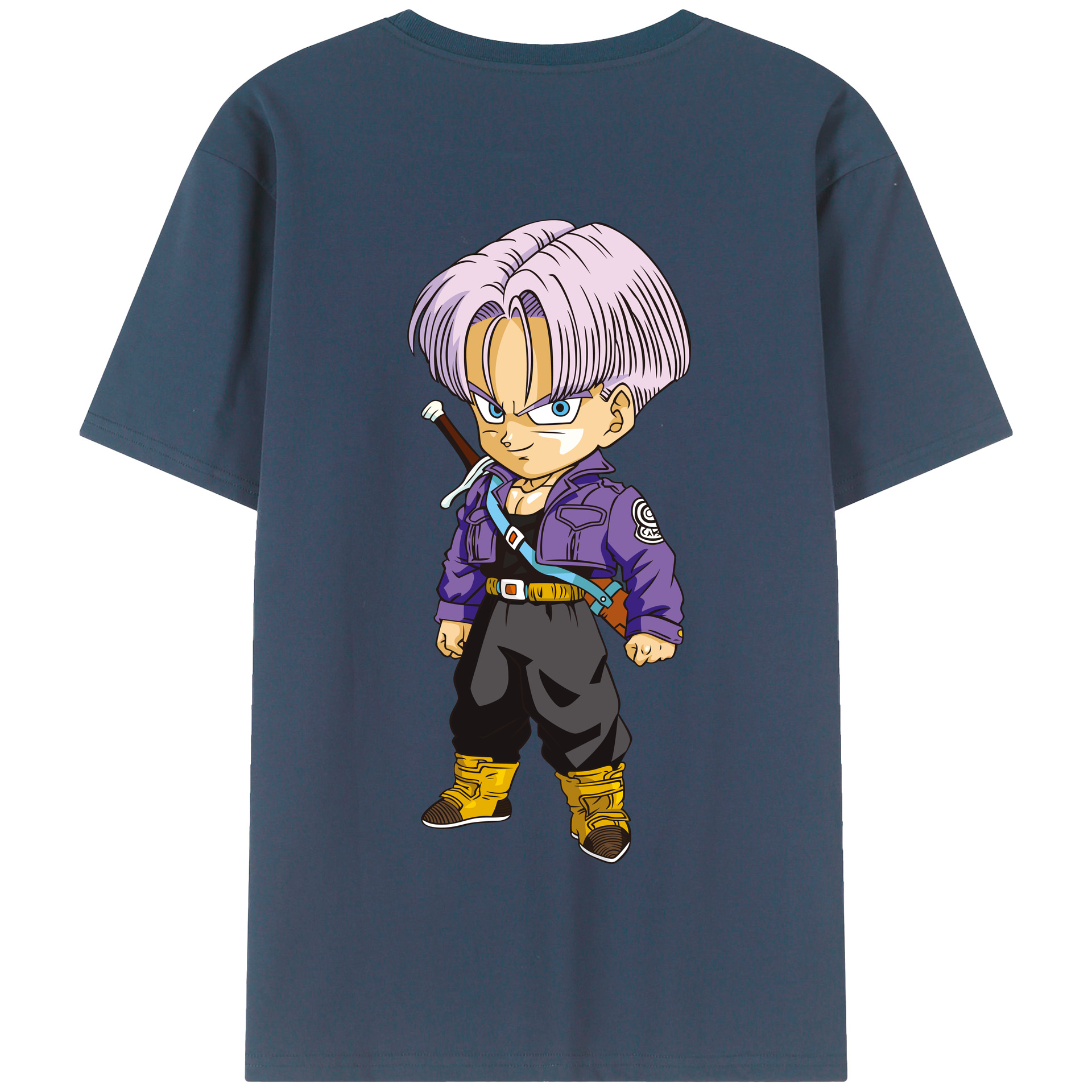 （画像用） ドラゴンボール トランクス（Torankusu）DRAGON BALL Trunks 綿100％半袖Tシャツ（背面プリント）