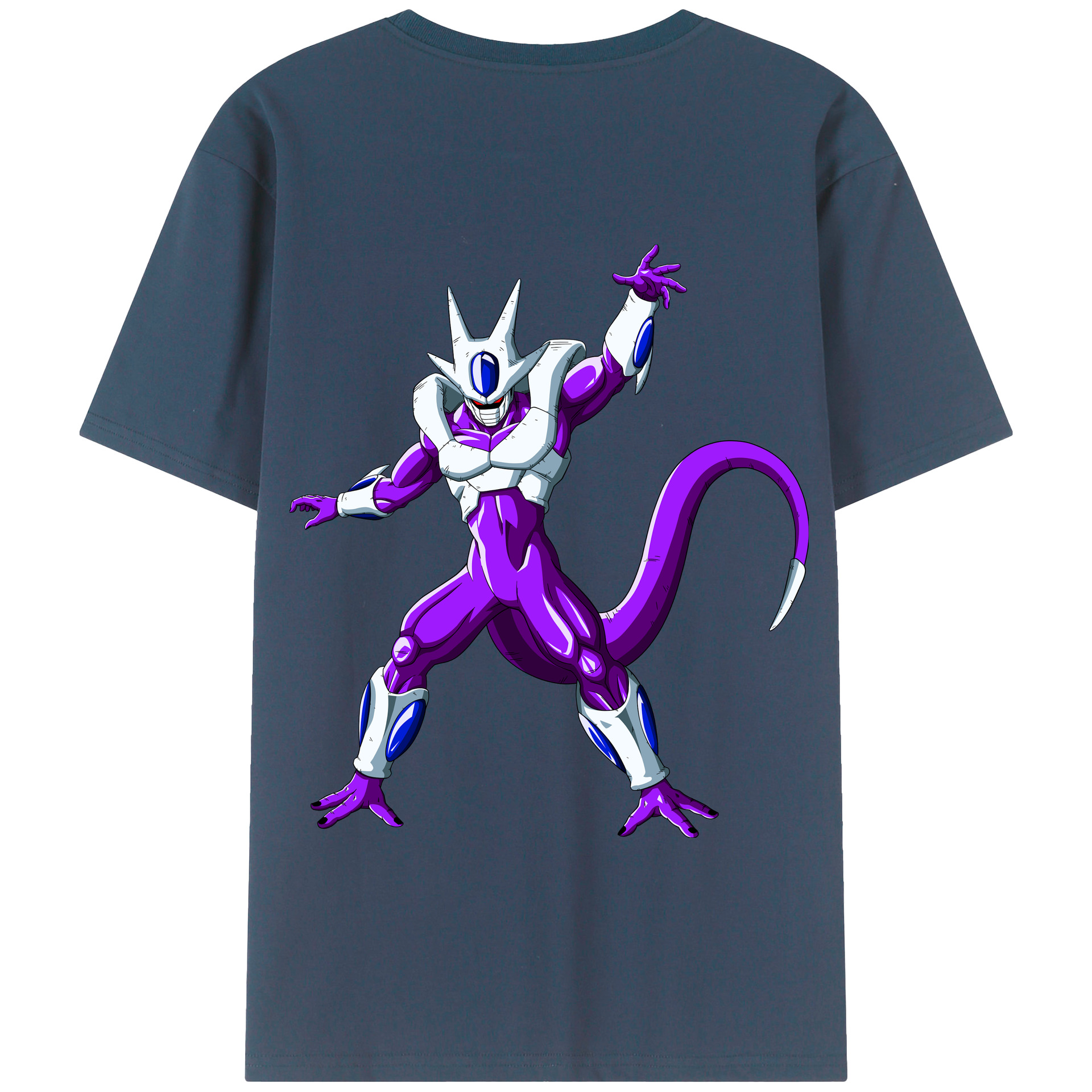 （画像用） ドラゴンボール クウラ DRAGON BALL Cooler Coora 綿100％半袖Tシャツ（背面プリント）