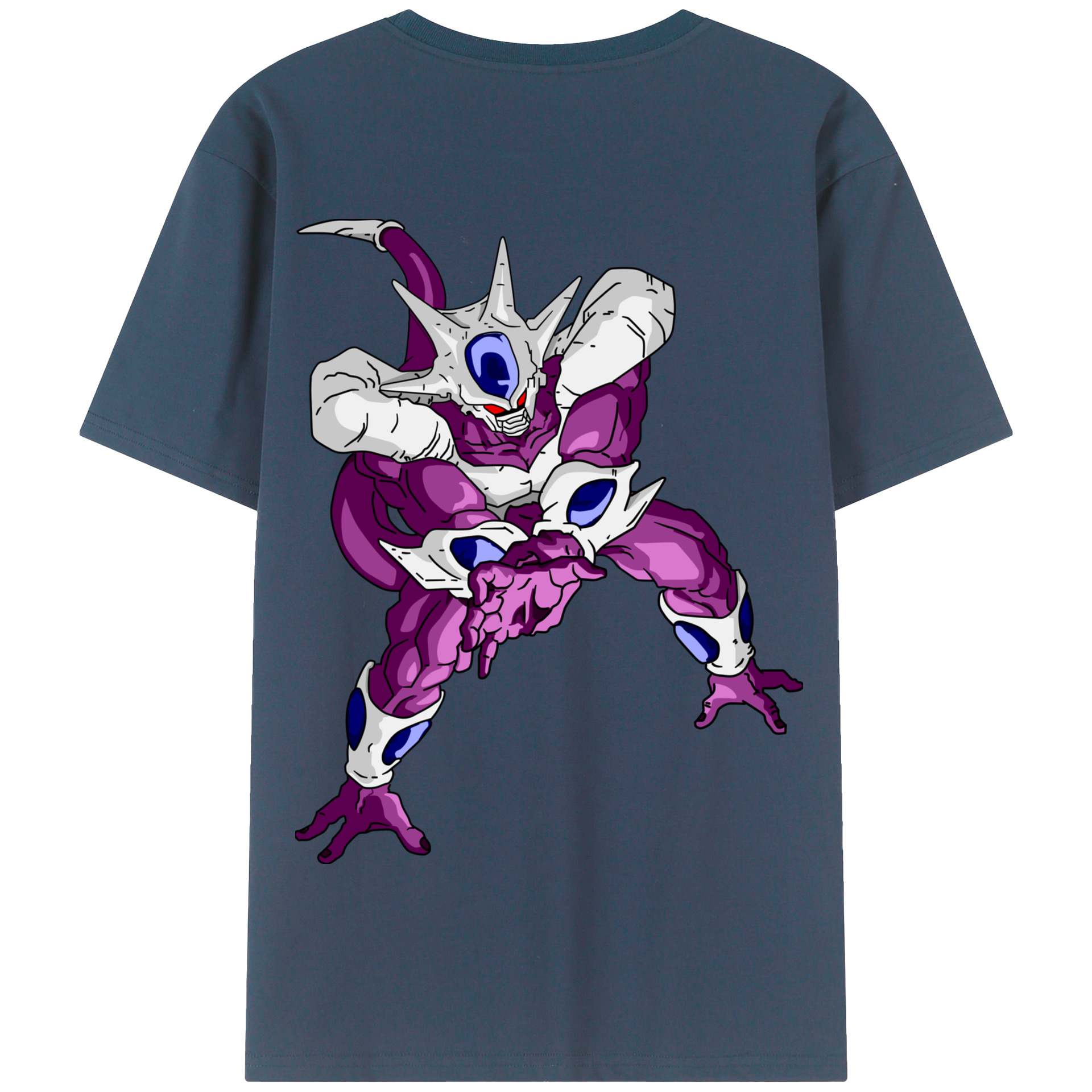（画像用） ドラゴンボール クウラ DRAGON BALL Cooler Coora 綿100％半袖Tシャツ（背面プリント）