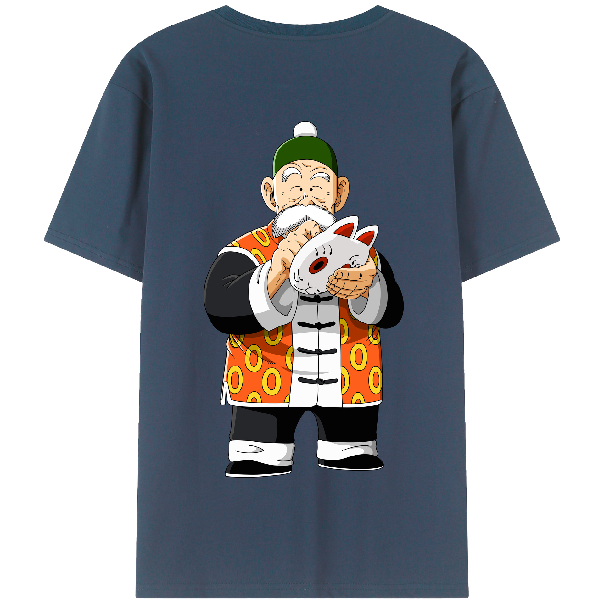 （画像用） ドラゴンボール 亀仙人（かめせんにん） DRAGON BALL Master Roshi Kame Sennin 綿100％半袖Tシャツ（背面プリント）