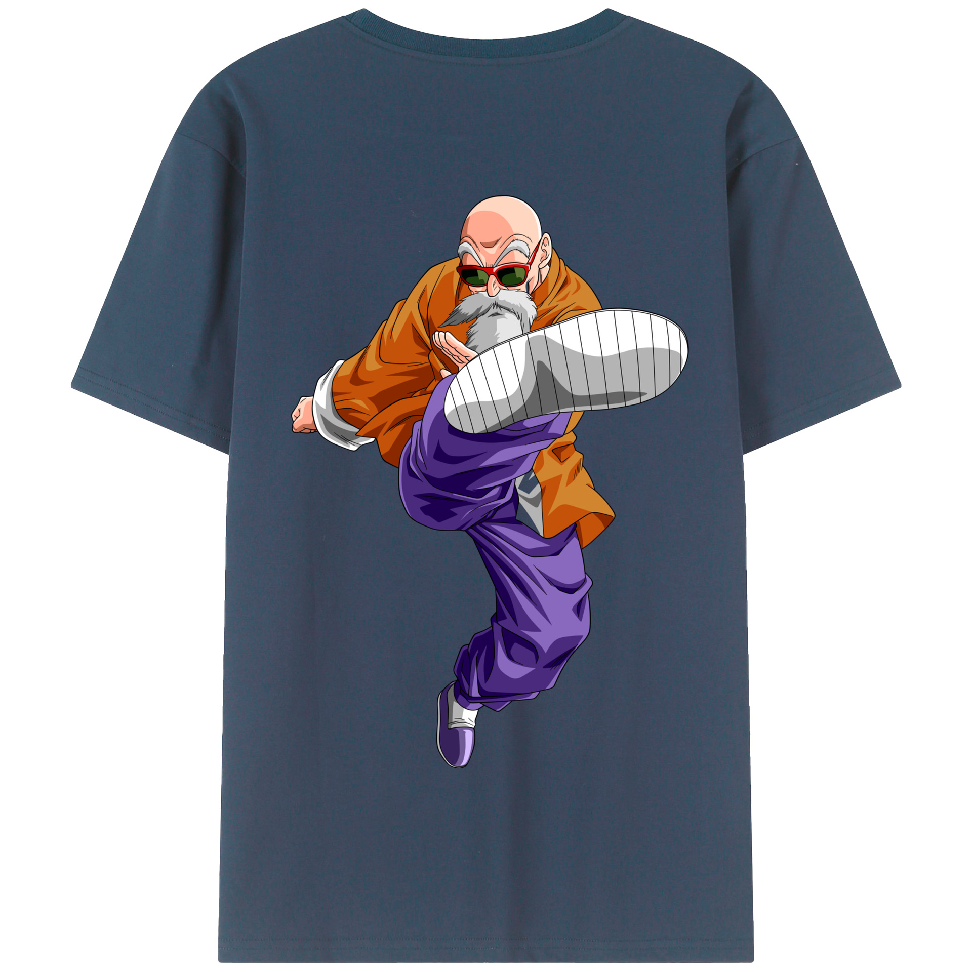 （画像用） ドラゴンボール 亀仙人（かめせんにん） DRAGON BALL Master Roshi Kame Sennin 綿100％半袖Tシャツ（背面プリント）