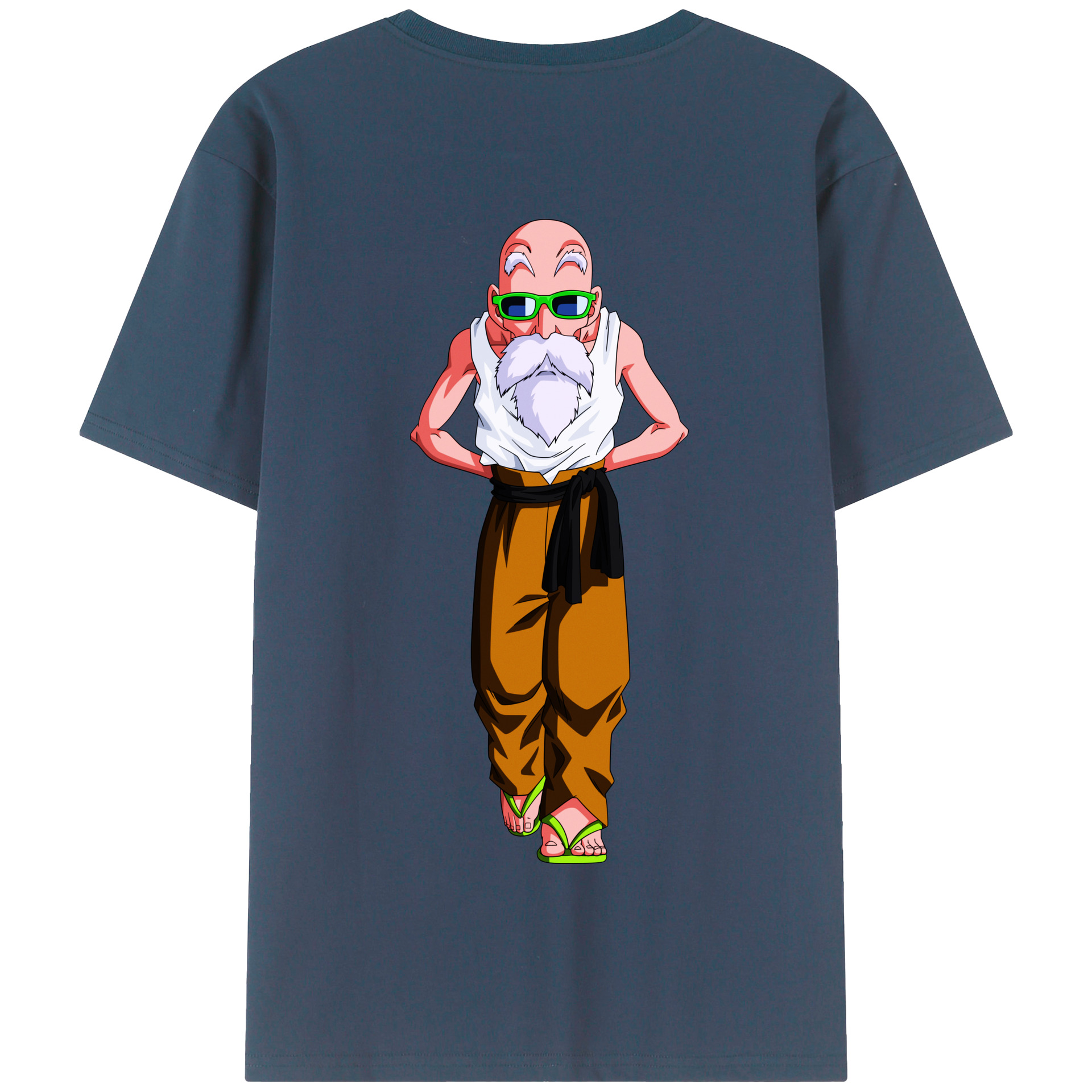（画像用） ドラゴンボール 亀仙人（かめせんにん） DRAGON BALL Master Roshi Kame Sennin 綿100％半袖Tシャツ（背面プリント）