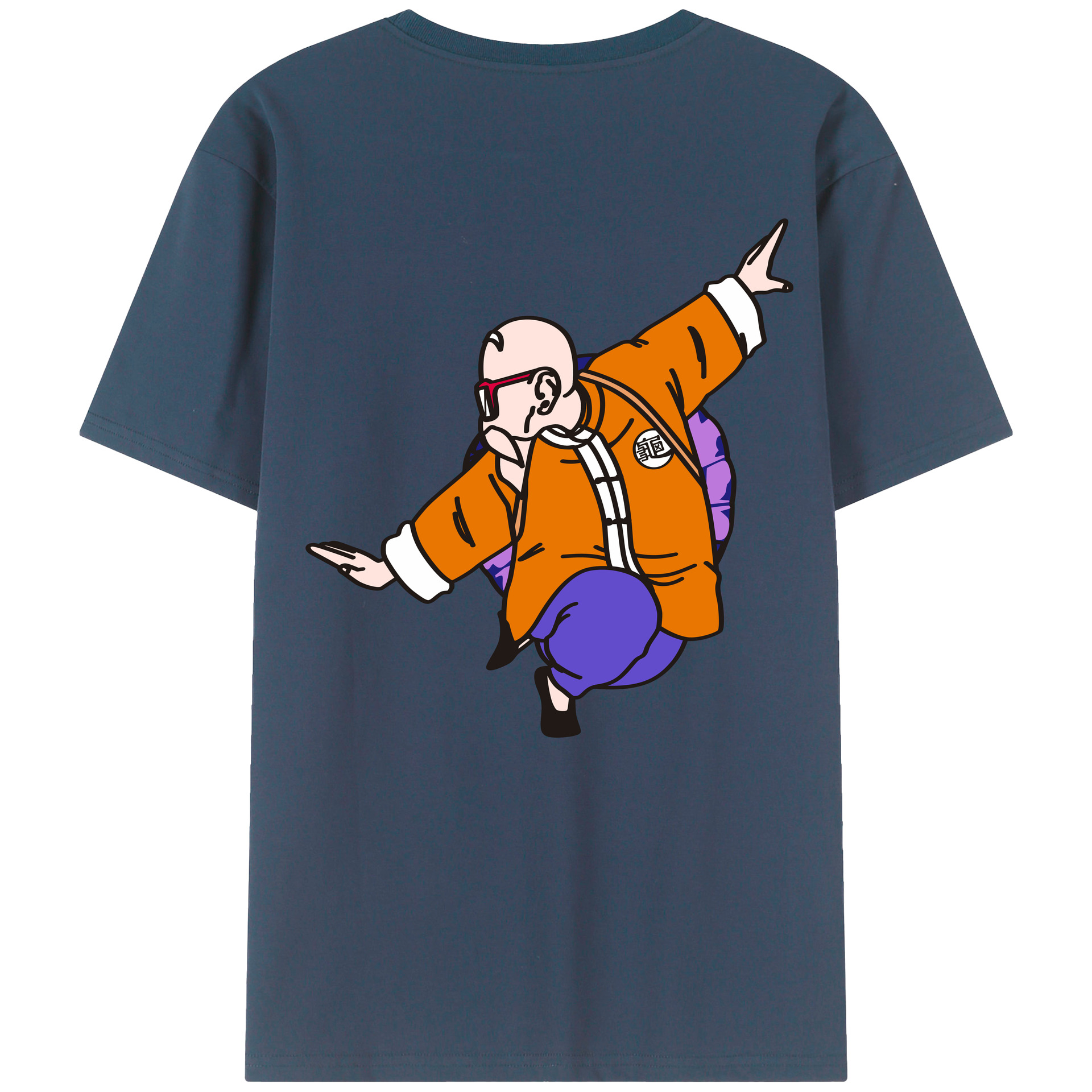 （画像用） ドラゴンボール 亀仙人（かめせんにん） DRAGON BALL Master Roshi Kame Sennin 綿100％半袖Tシャツ（背面プリント）