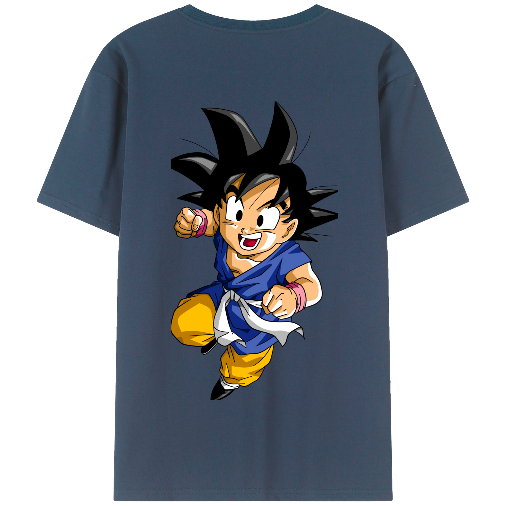 （画像用） ドラゴンボール 孫悟天 そん ごてん DRAGON BALL Son Goten 綿100％半袖Tシャツ（背面プリント）
