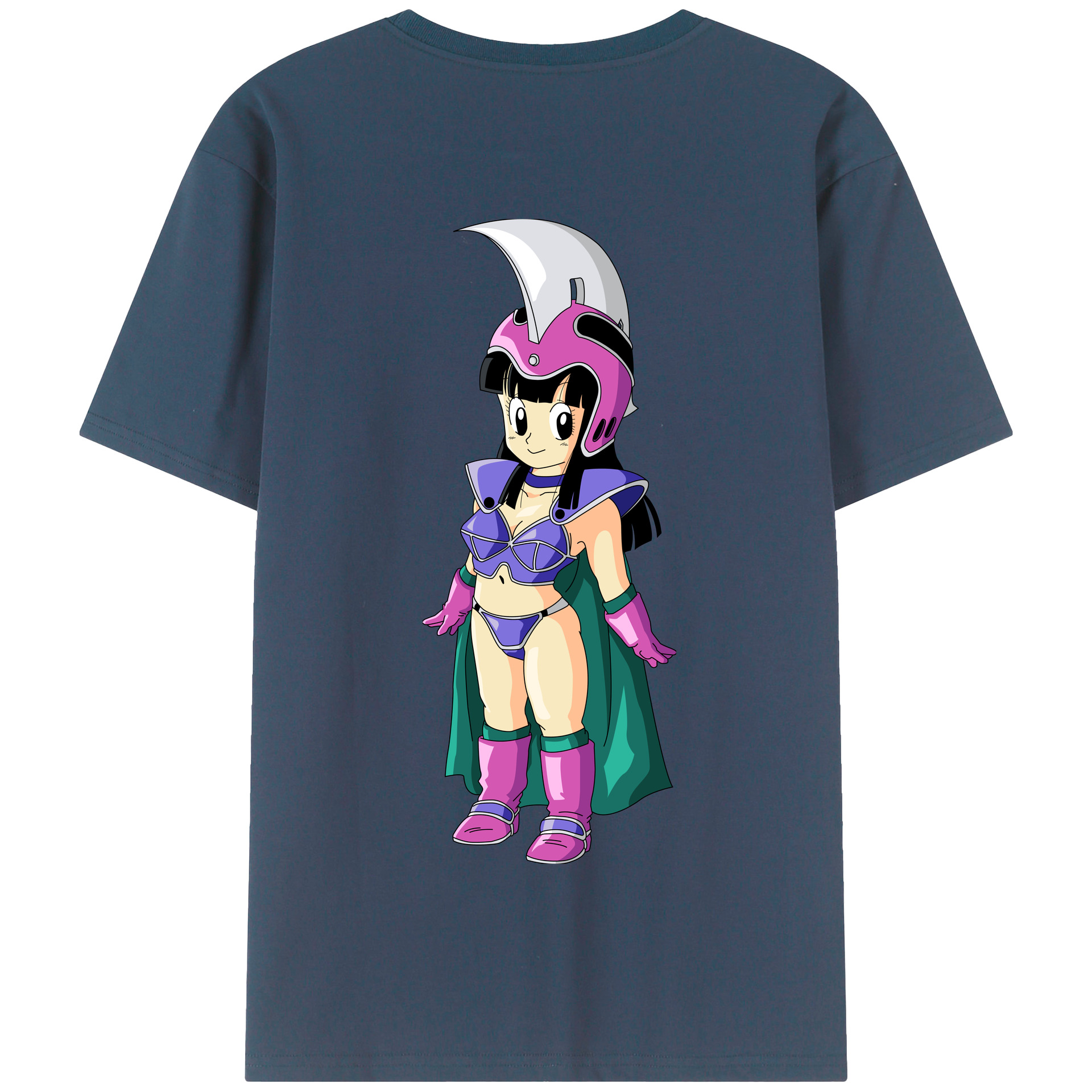 （画像用） ドラゴンボール チチ DRAGON BALL Chichi 綿100％半袖Tシャツ（背面プリント）