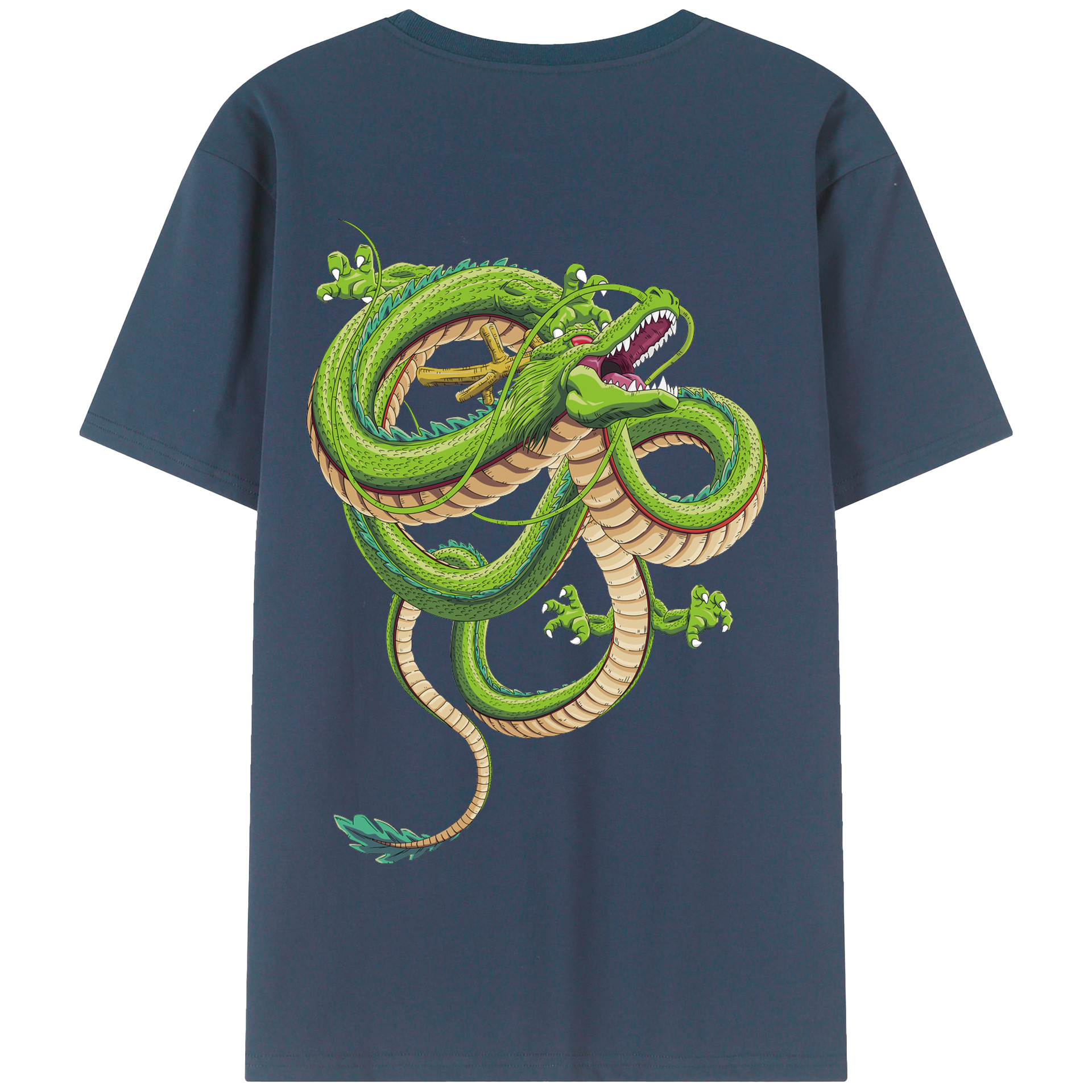 （画像用） ドラゴンボール 神龍 シェンロン DRAGON BALL Shenron 綿100％半袖Tシャツ（背面プリント）
