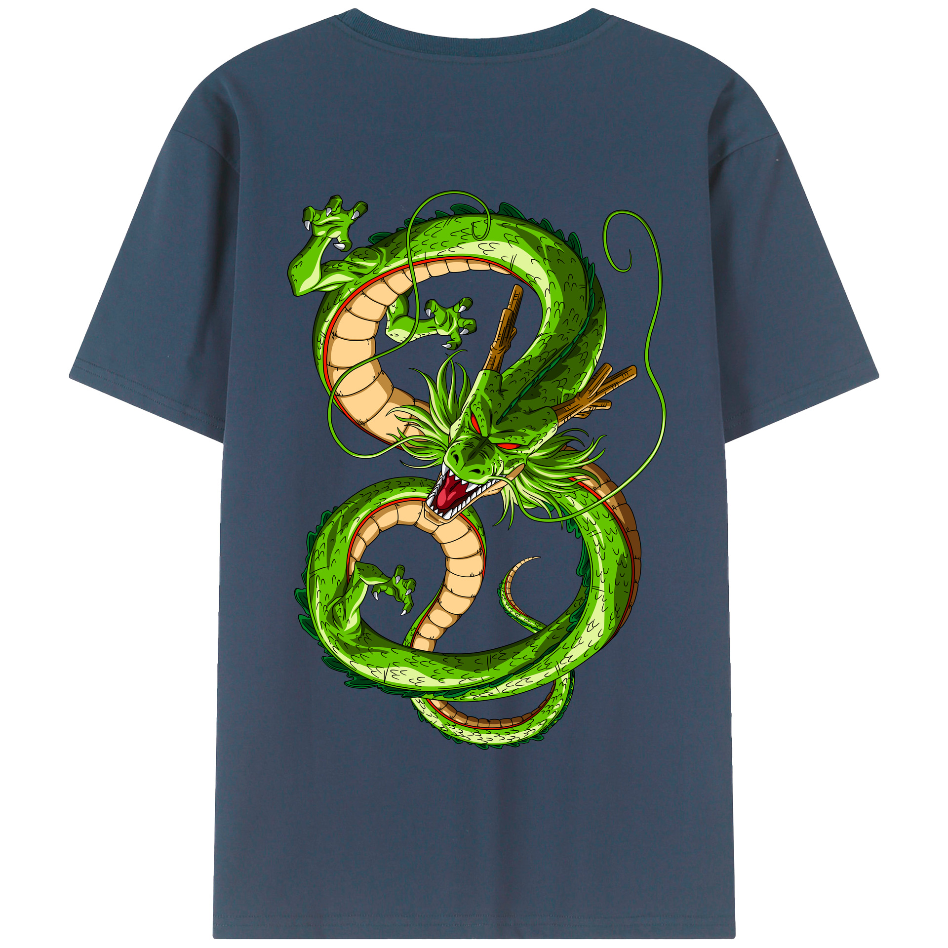 （画像用） ドラゴンボール 神龍 シェンロン DRAGON BALL Shenron 綿100％半袖Tシャツ（背面プリント）