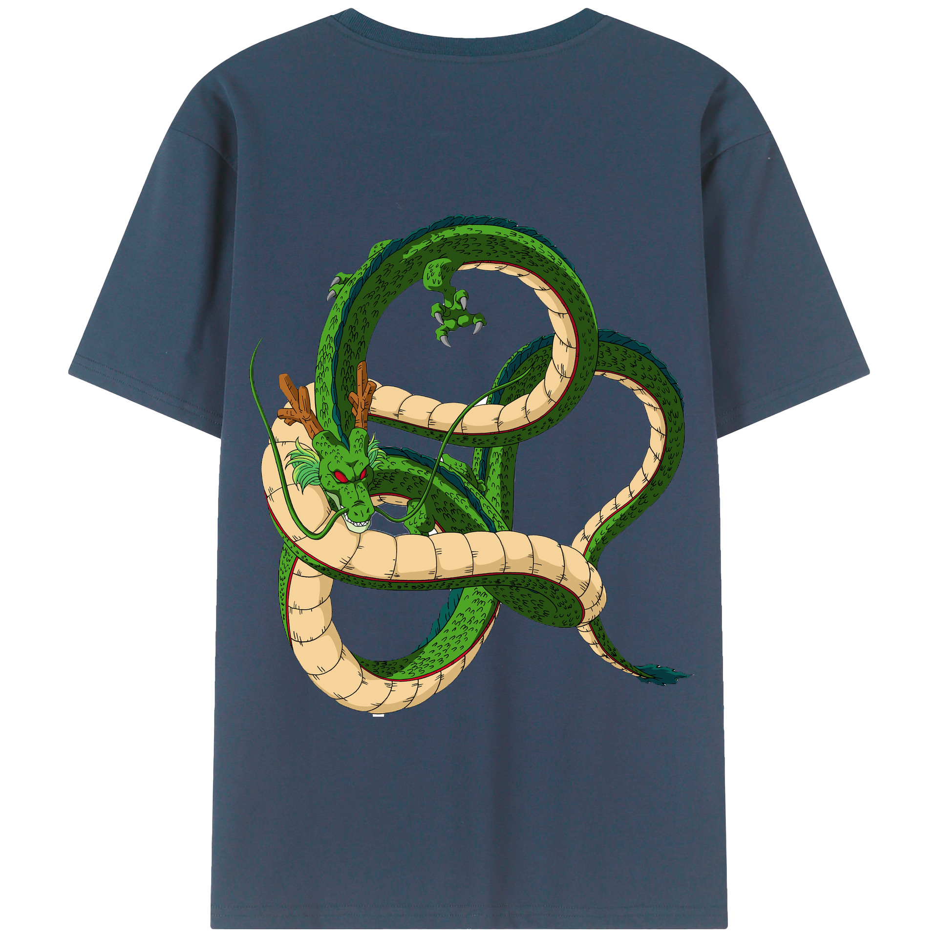 （画像用） ドラゴンボール 神龍 シェンロン DRAGON BALL Shenron 綿100％半袖Tシャツ（背面プリント）