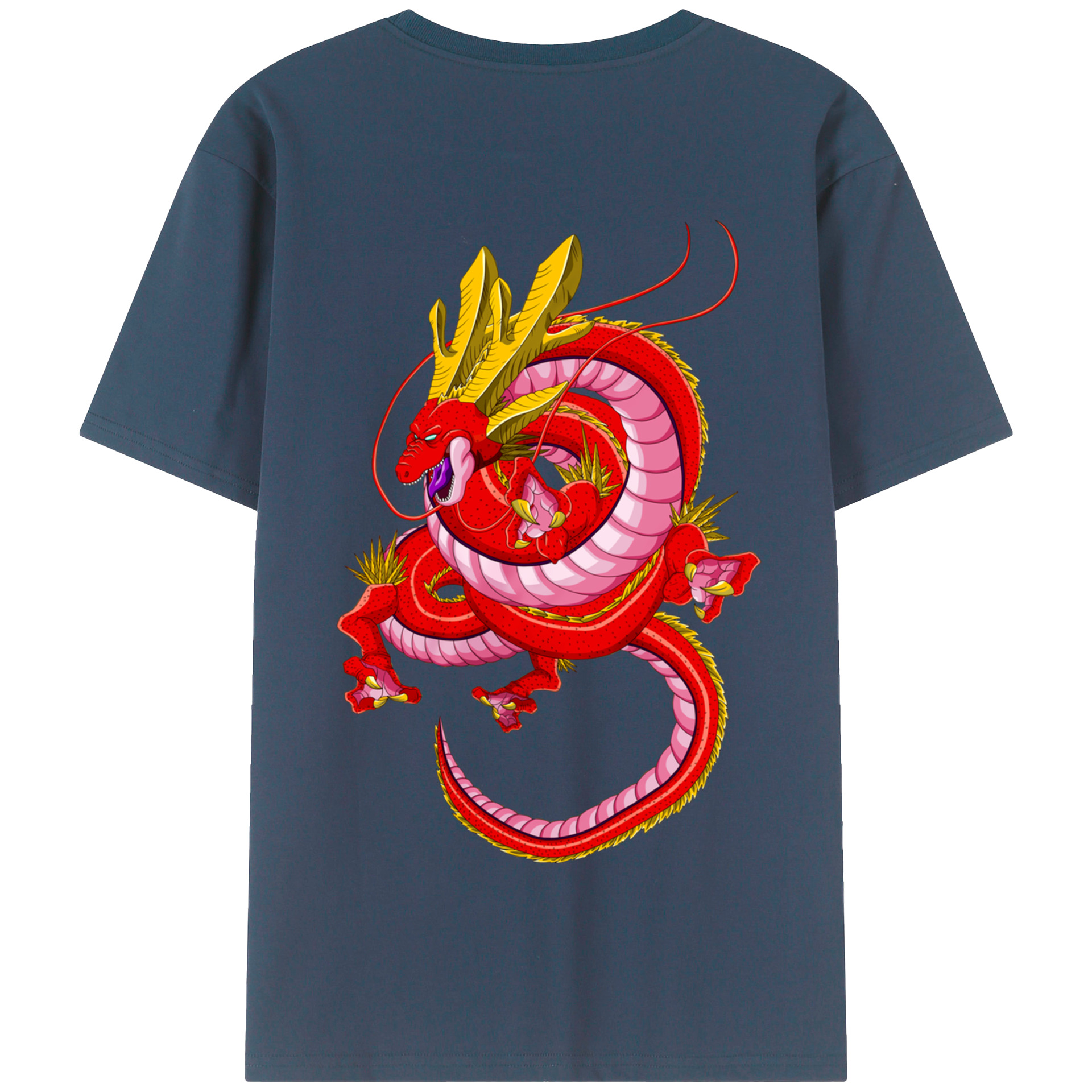 （画像用） ドラゴンボール 神龍 シェンロン DRAGON BALL Shenron 綿100％半袖Tシャツ（背面プリント）
