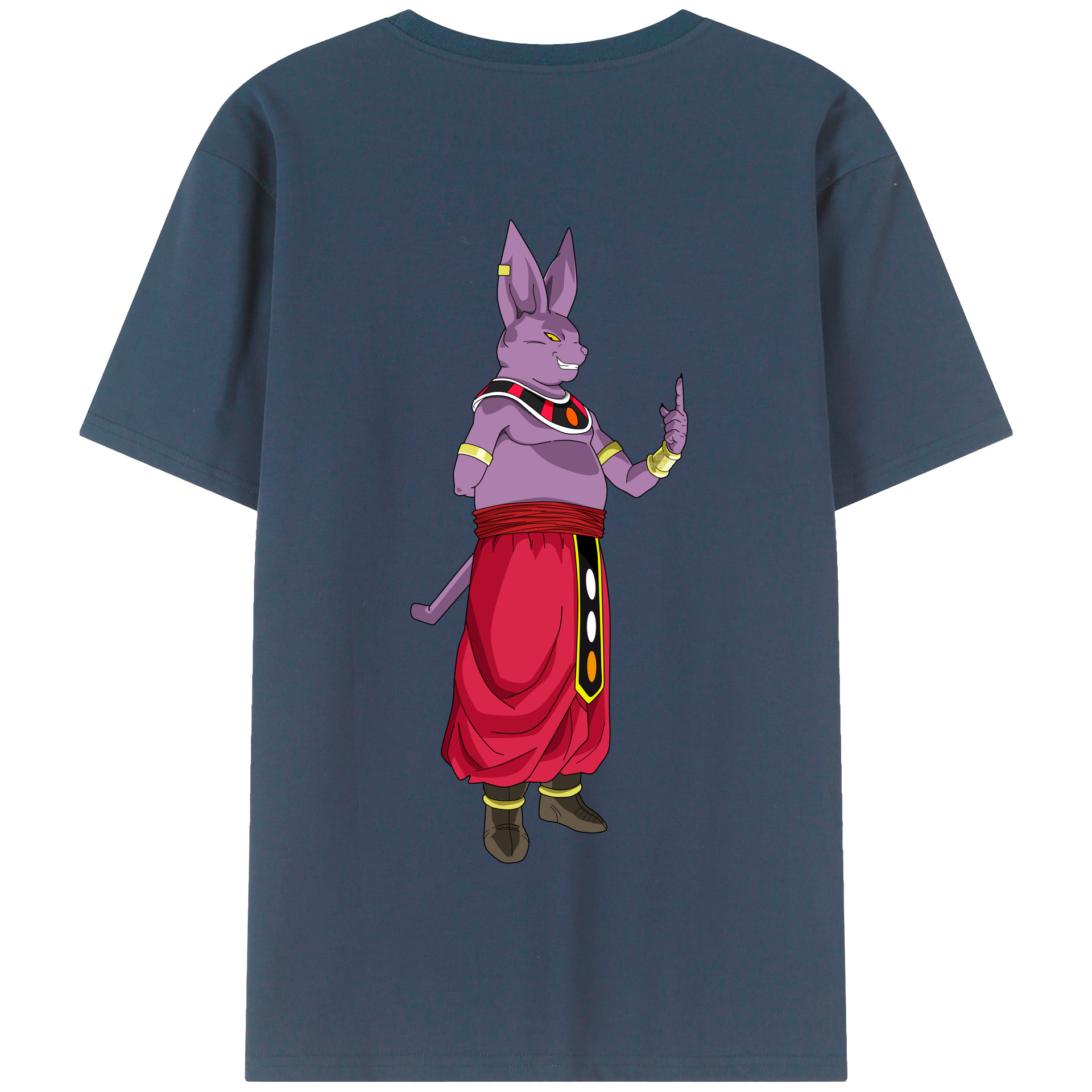 （画像用） ドラゴンボール シャンパ DRAGON BALL Champa 綿100％半袖Tシャツ（背面プリント）