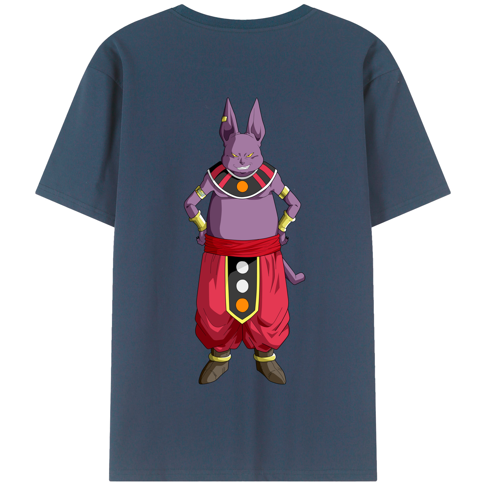 （画像用） ドラゴンボール シャンパ DRAGON BALL Champa 綿100％半袖Tシャツ（背面プリント）