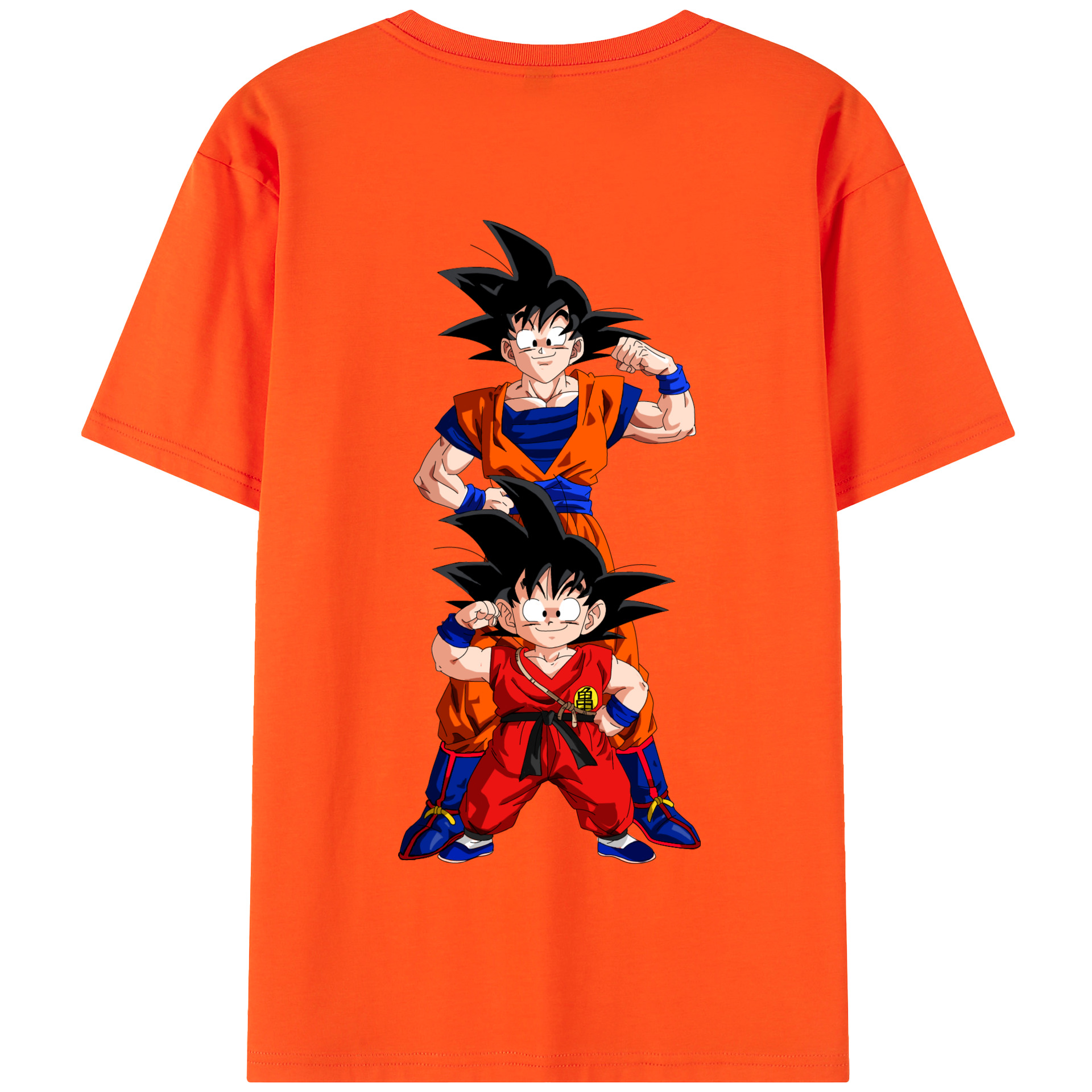 （画像用） ドラゴンボール 孫悟空（そん ごくう）Son Goku カカロット DRAGON BALL Kakarotto 綿100％半袖Tシャツ（背面プリント）