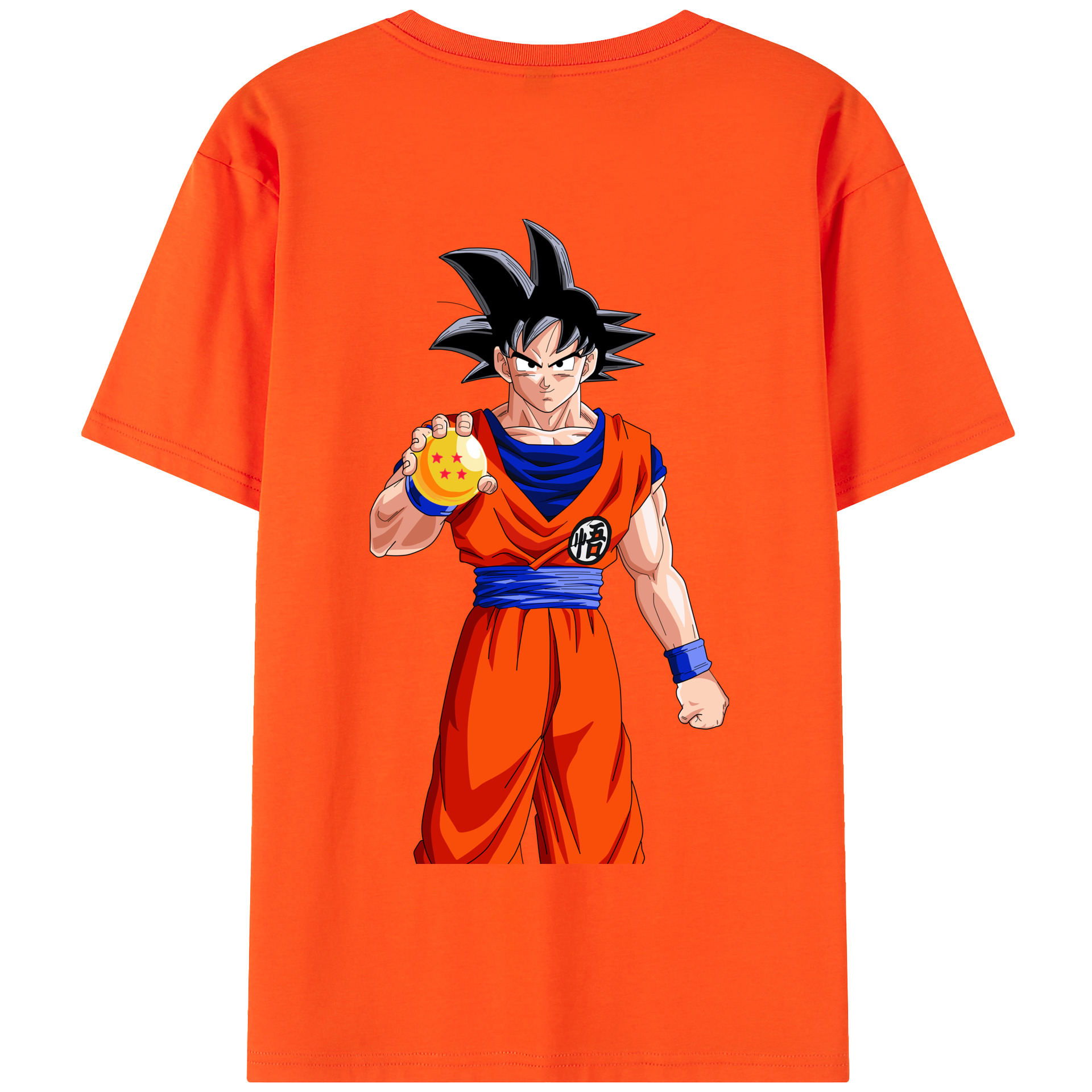 （画像用） ドラゴンボール 孫悟空（そん ごくう）Son Goku カカロット DRAGON BALL Kakarotto 綿100％半袖Tシャツ（背面プリント）