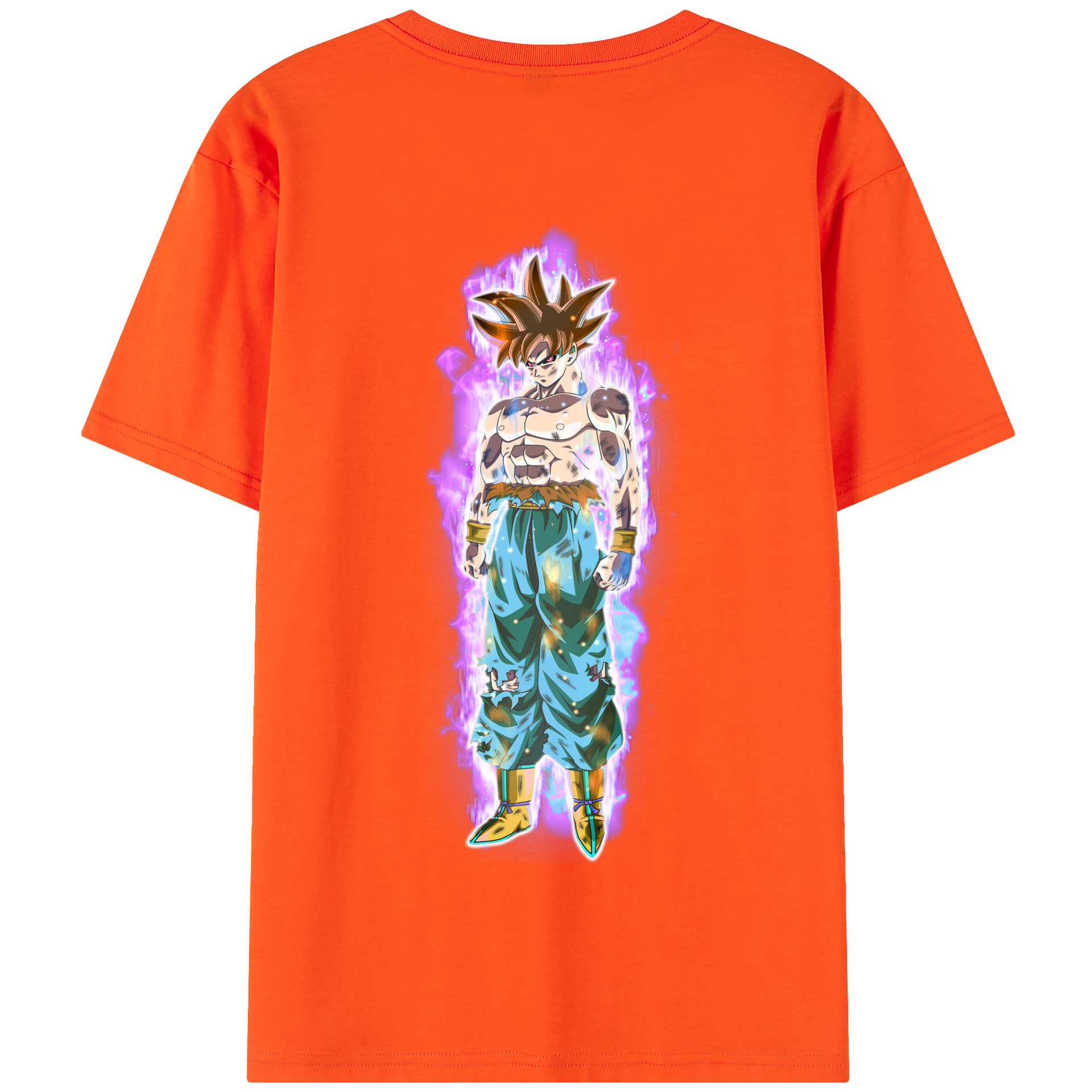 （画像用） ドラゴンボール 孫悟空（そん ごくう）Son Goku カカロット DRAGON BALL Kakarotto 綿100％半袖Tシャツ（背面プリント）