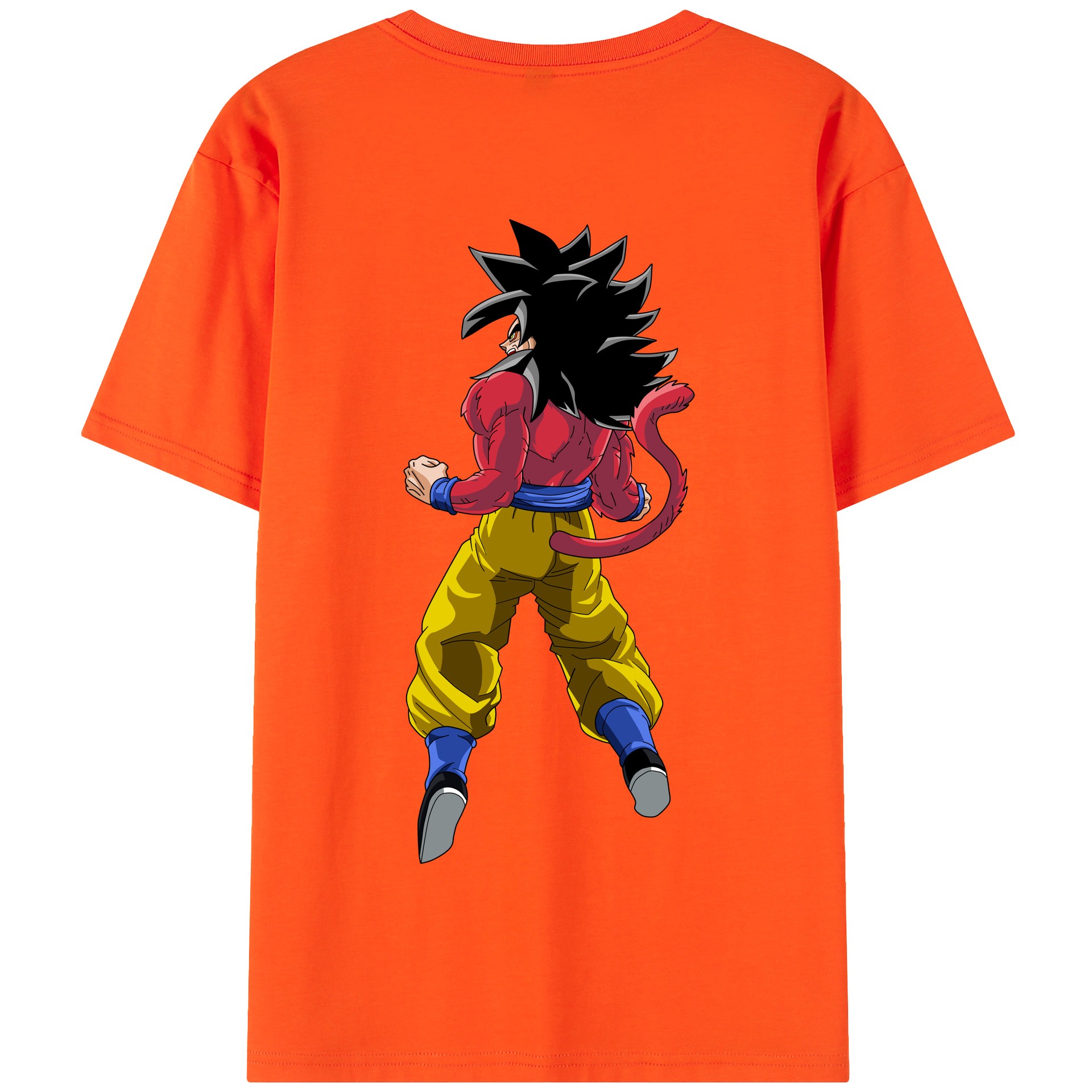 （画像用） ドラゴンボール 孫悟空（そん ごくう）Son Goku カカロット DRAGON BALL Kakarotto 綿100％半袖Tシャツ（背面プリント）