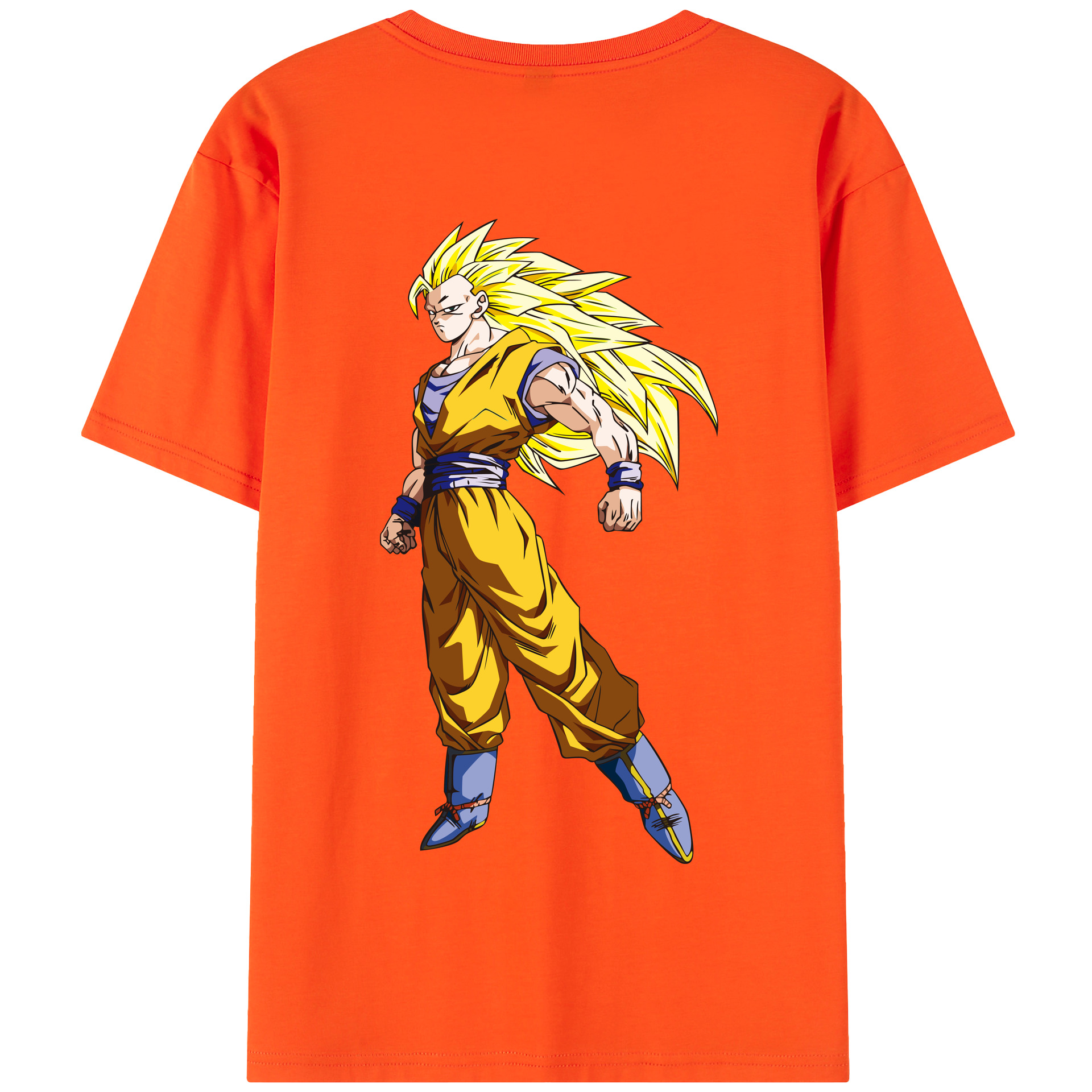（画像用） ドラゴンボール 孫悟空（そん ごくう）Son Goku カカロット DRAGON BALL Kakarotto 綿100％半袖Tシャツ（背面プリント）